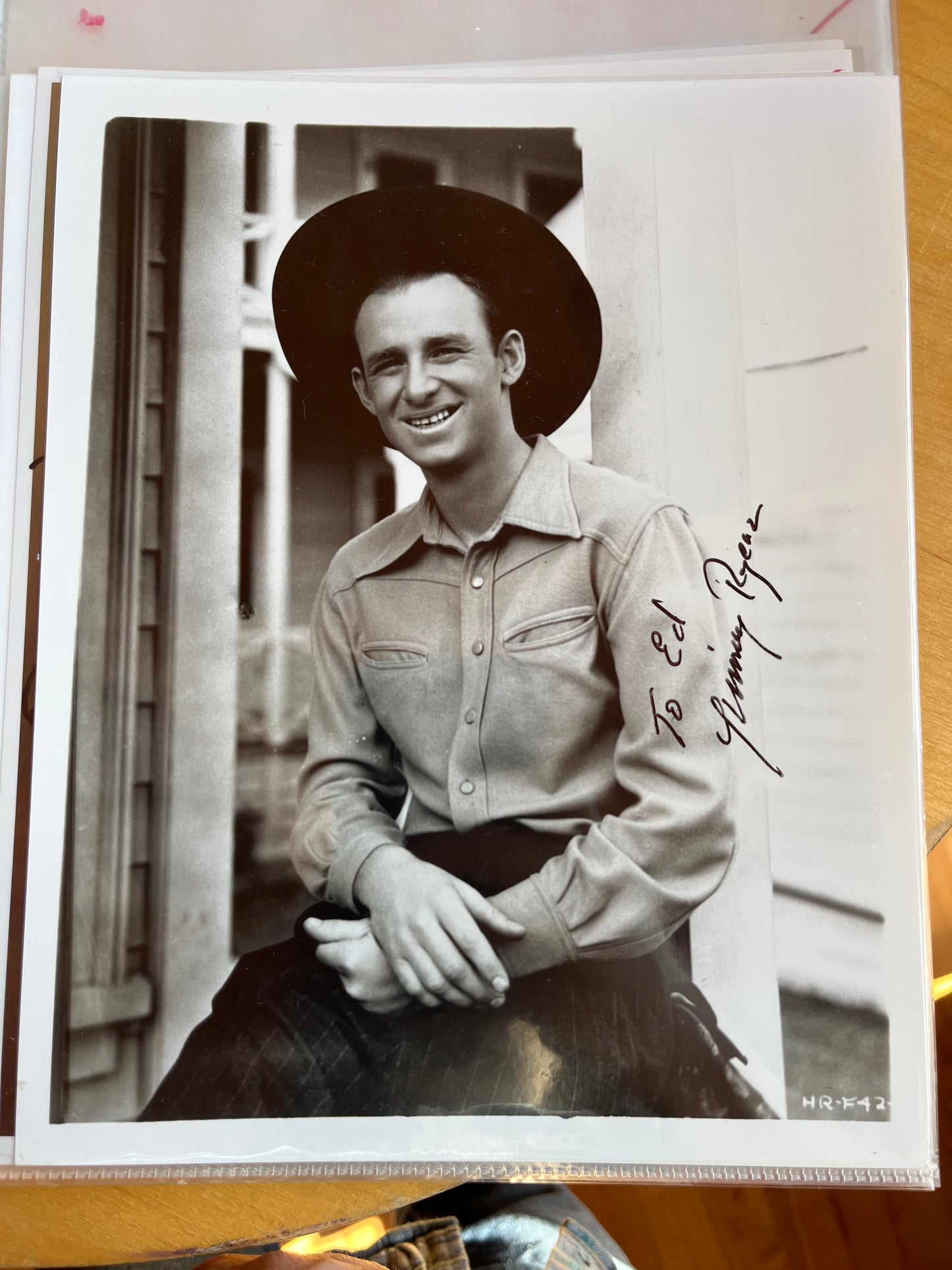 JIMMY ROGERS, Hopalong Cassidy sidekick, autograph