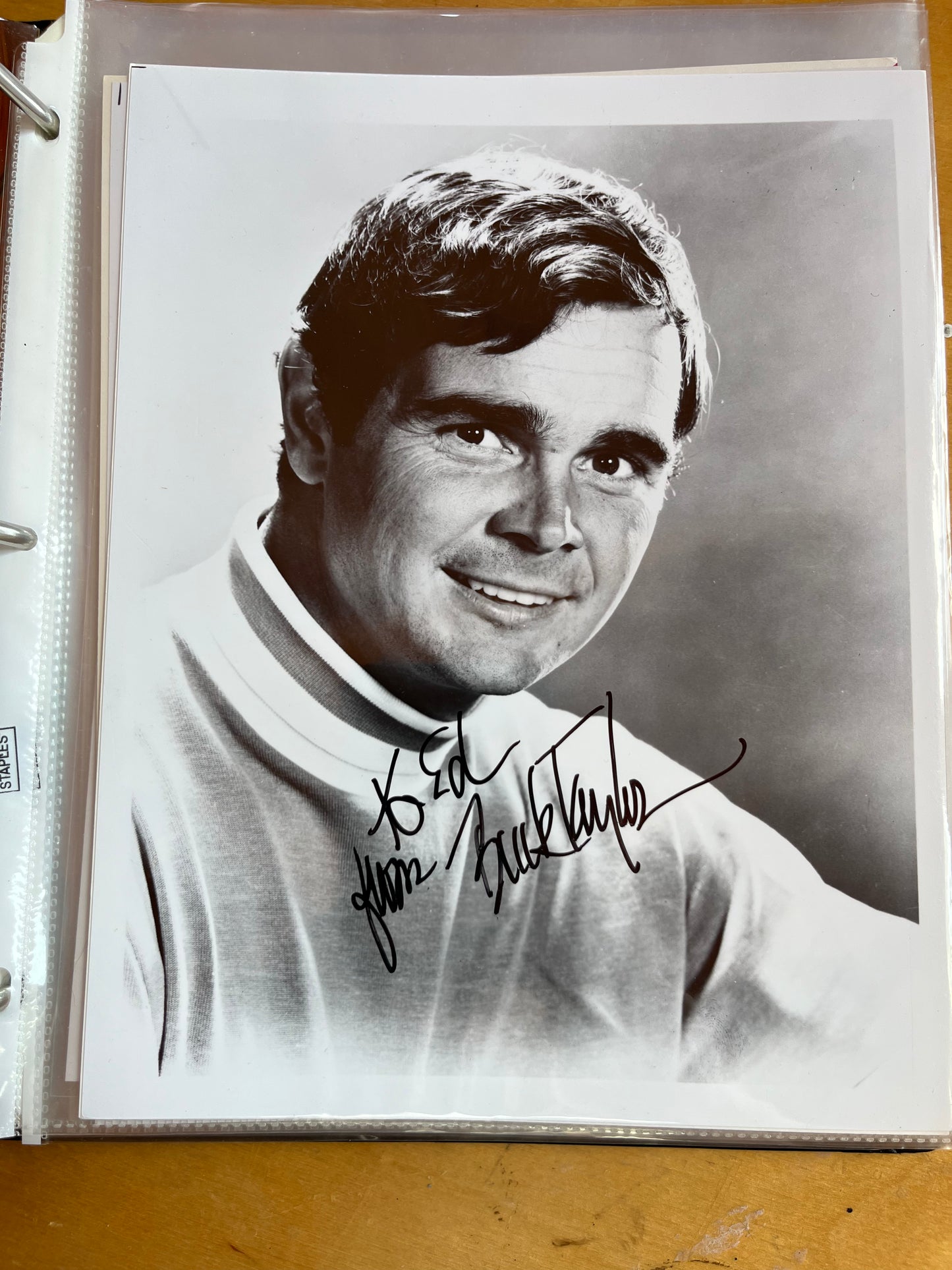 BUCK TAYLOR, actor from GUNSMOKE, autograph