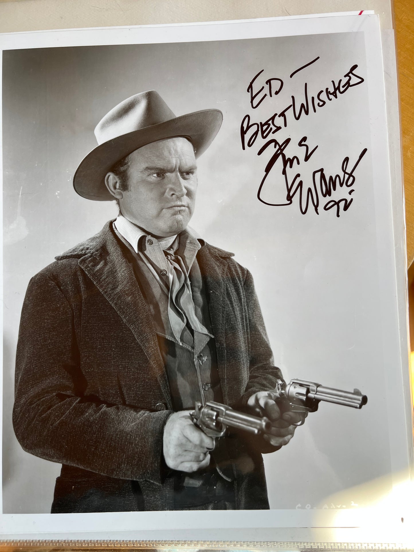 GENE EVANS, character actor, autograph