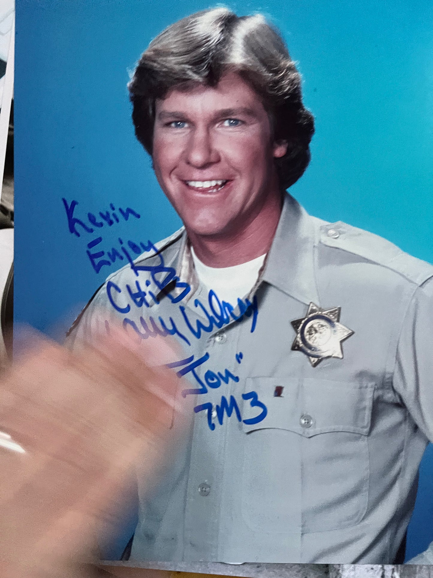 LARRY WILCOX, Chips actor, autograph