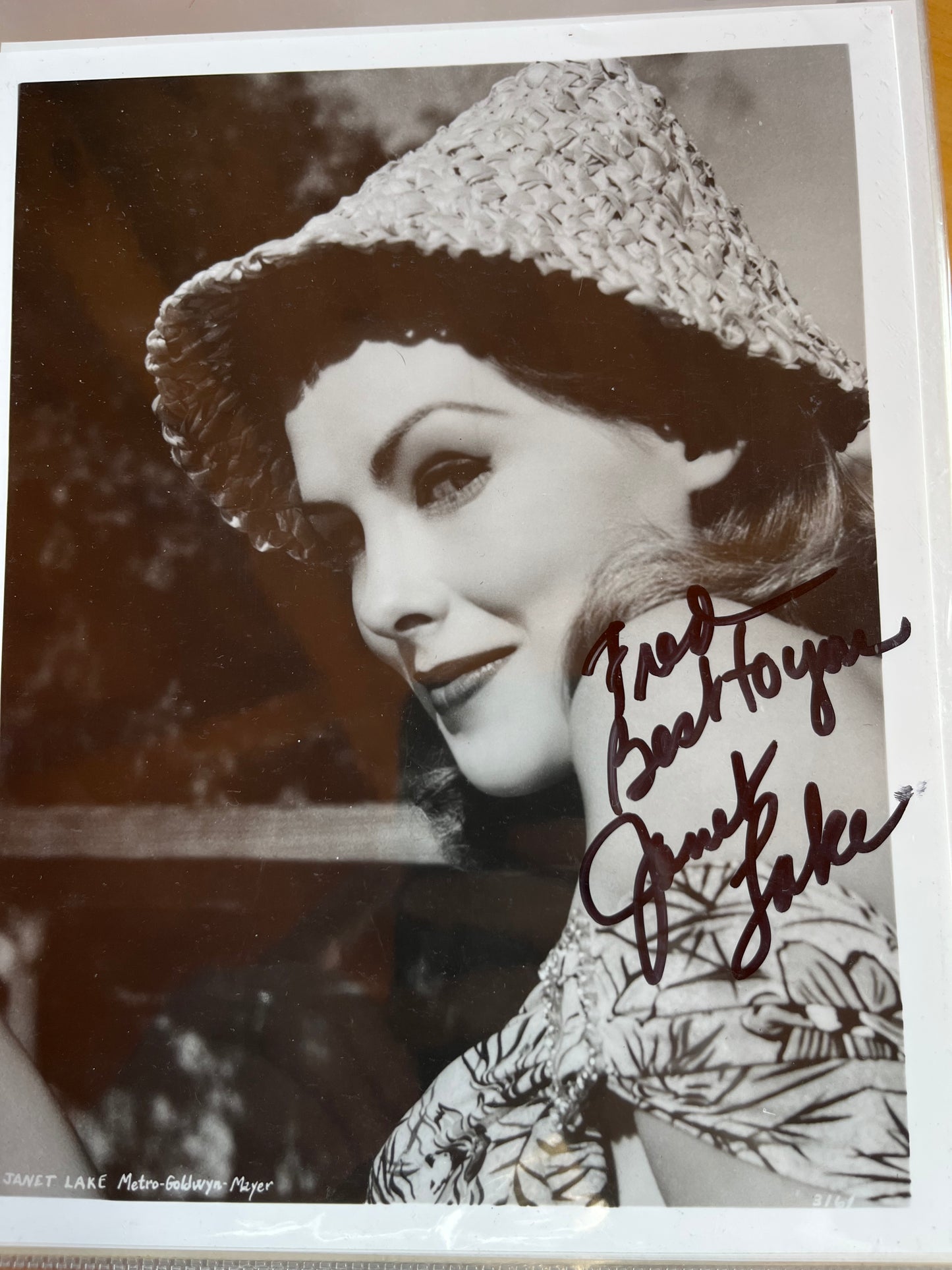 JANET LAKE, actress, autograph