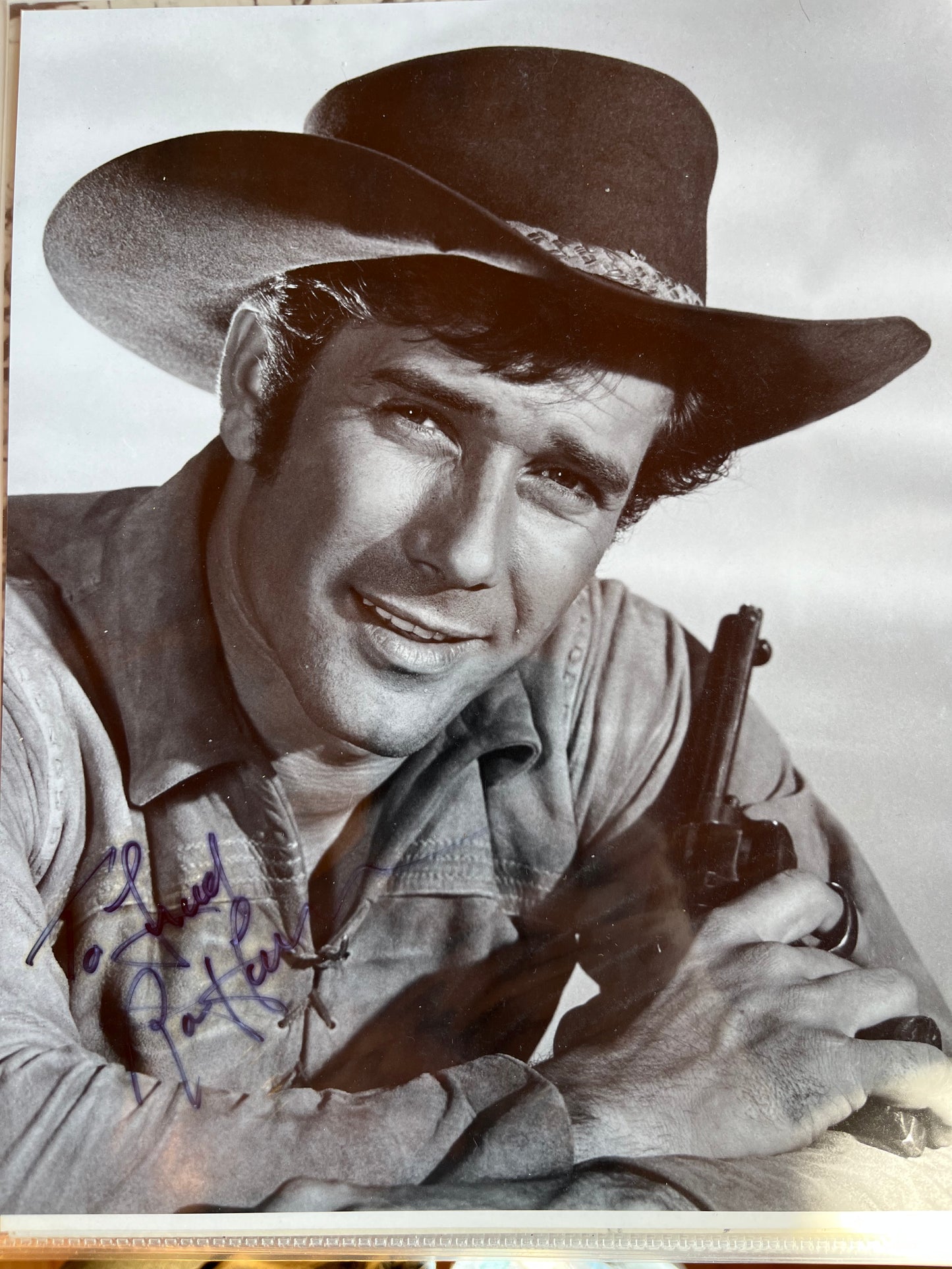 ROBERT FULLER, cowboy star, autograph