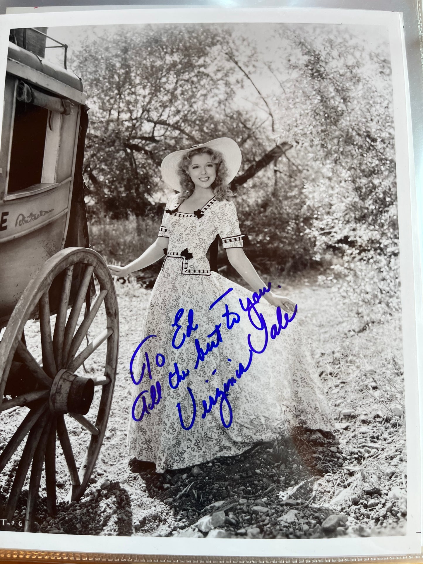 VIRGINIA VALE, actress, autograph
