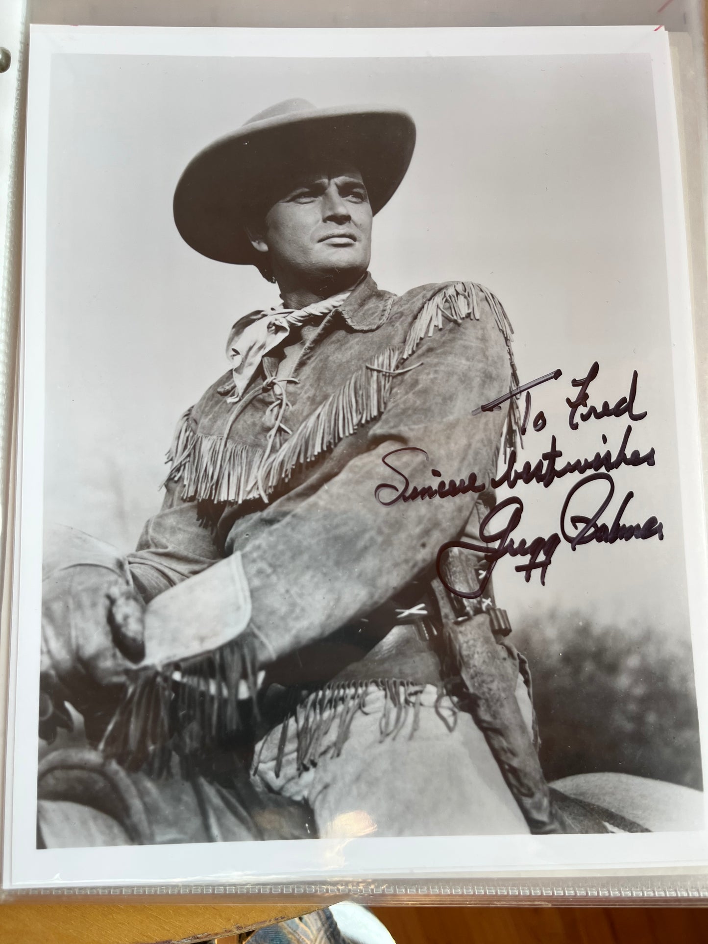 GREGG PALMER, actor, autograph
