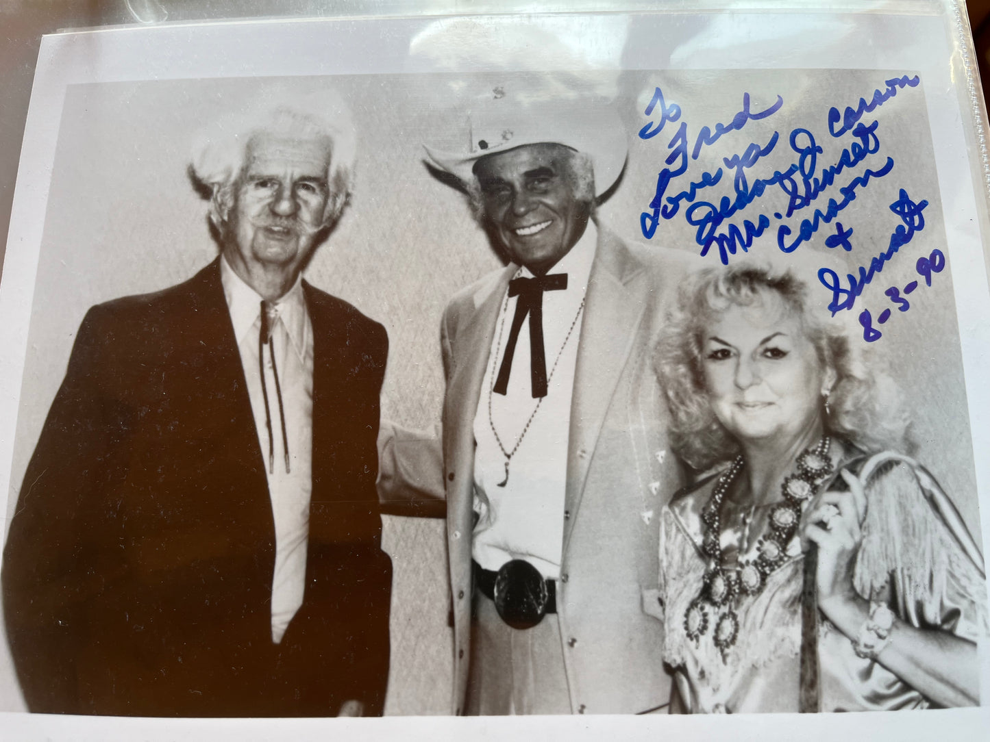 SUNSET CARSON, cowboy actor, autograph