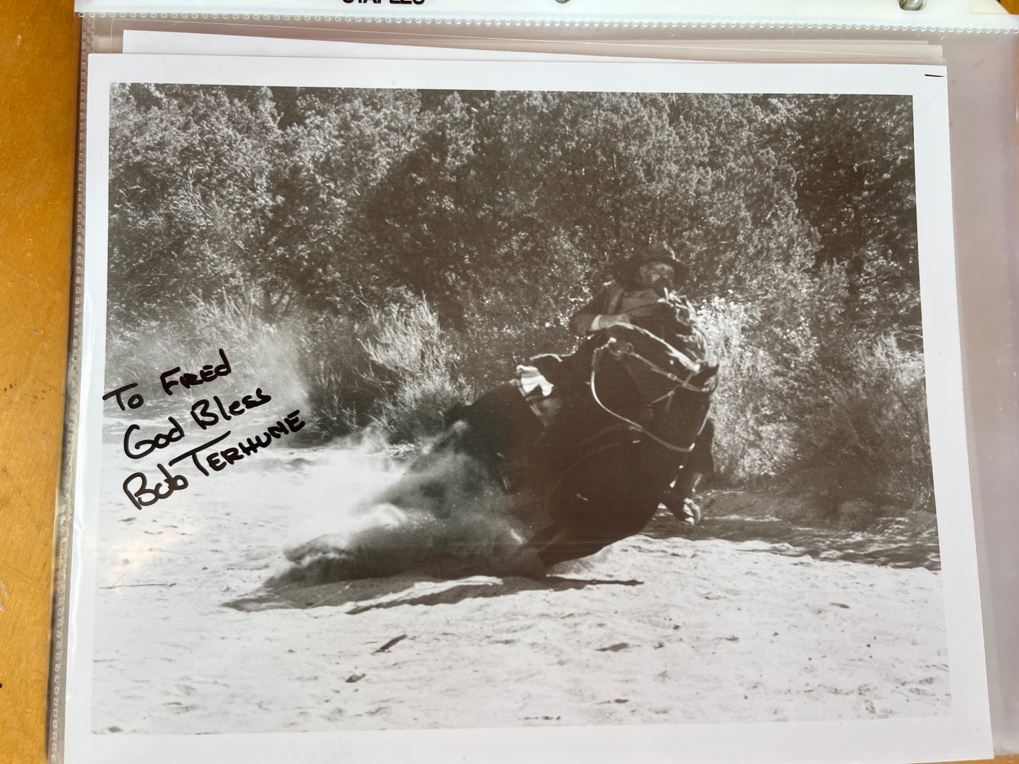 BOB TERHUNE, actor, autograph