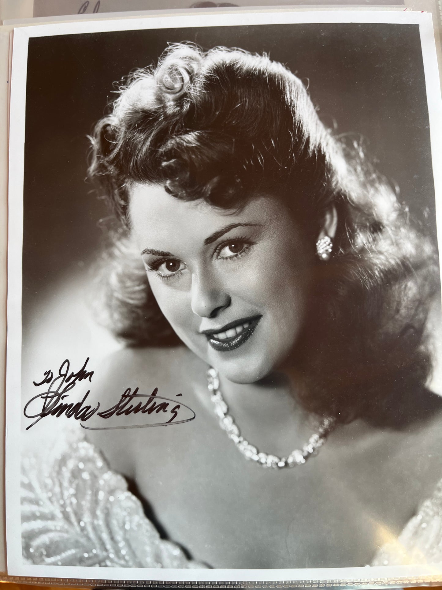 LINDA STIRLING, actress, autograph