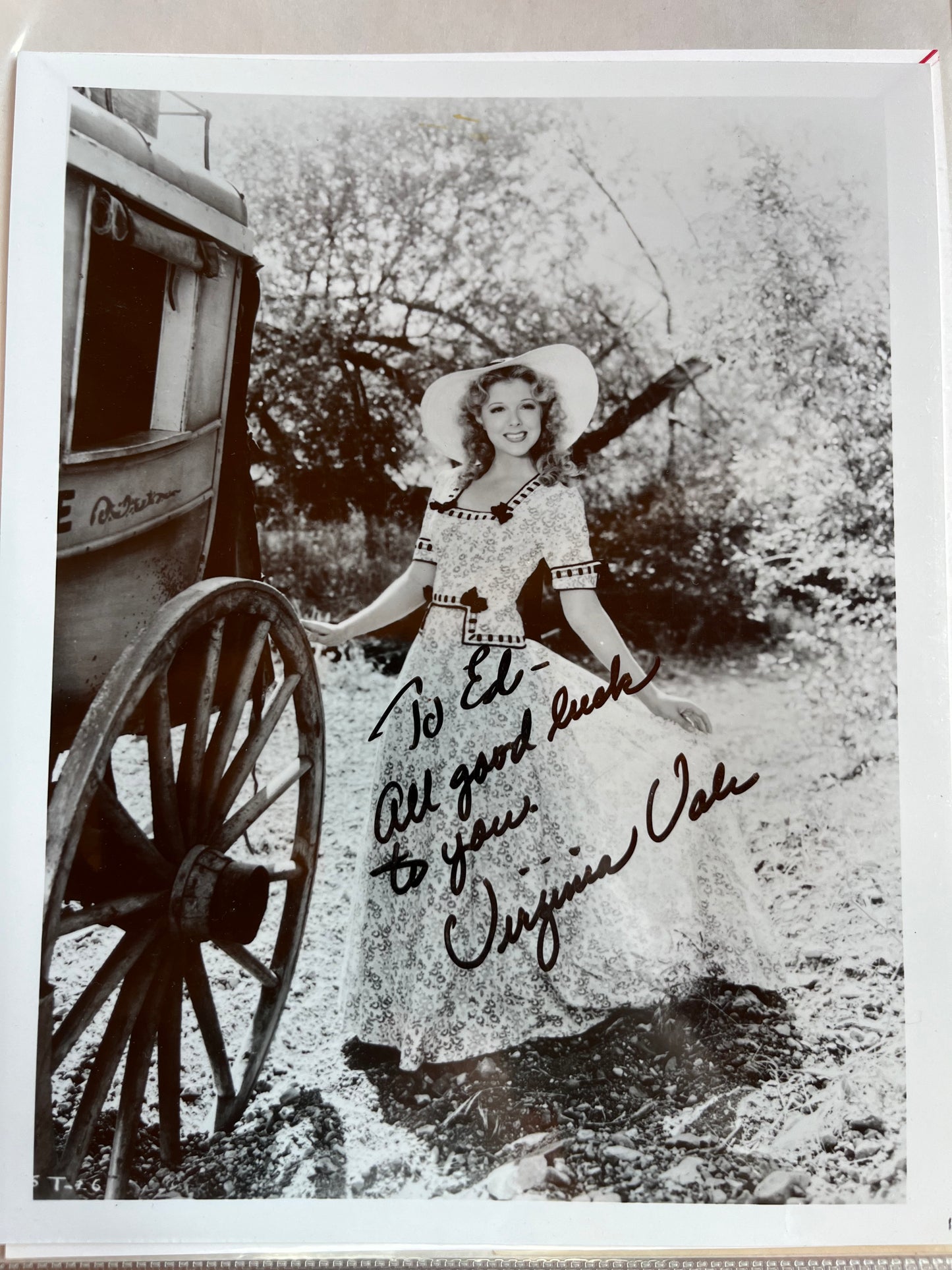 VIRGINIA VALE, actress, autograph
