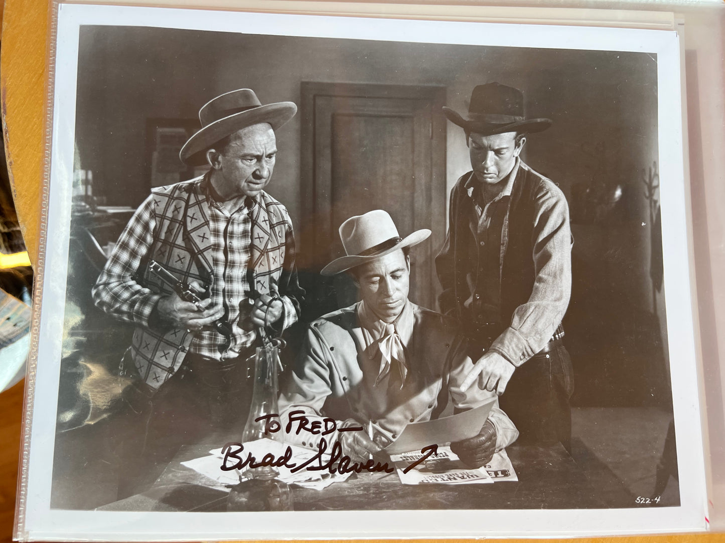 BUSTER "BRAD" SLAVEN, actor, autograph