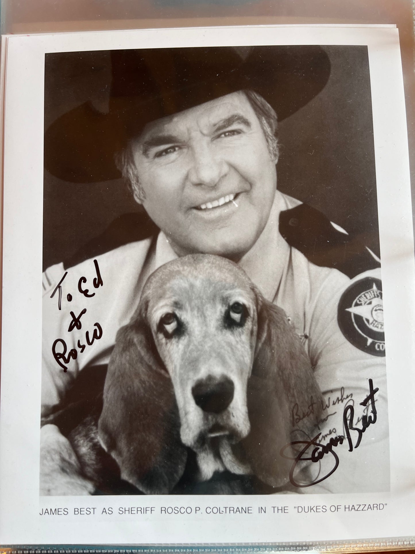 JAMES BEST, Dukes of Hazzard TV, autograph