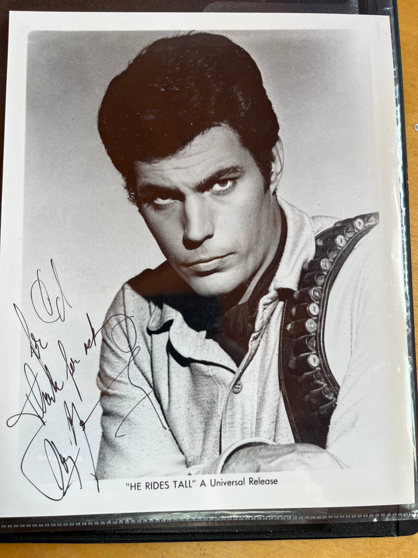 TONY YOUNG, actor from He Rides Tall (1964), autograph