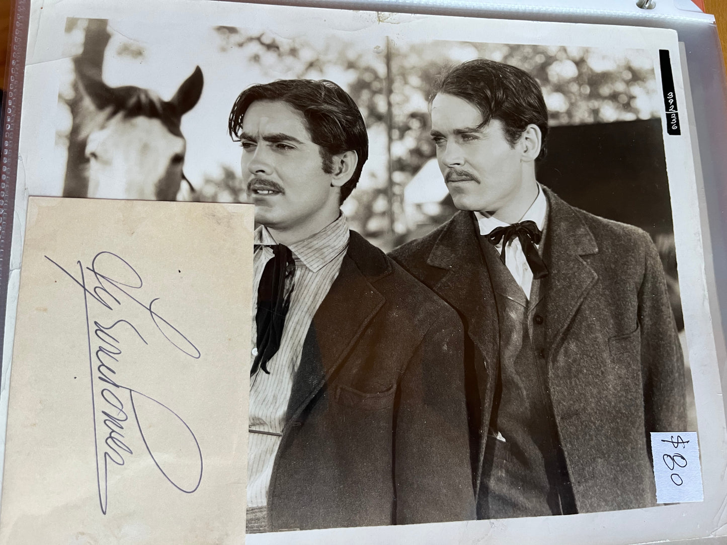 TYRONE POWER, actor, autograph