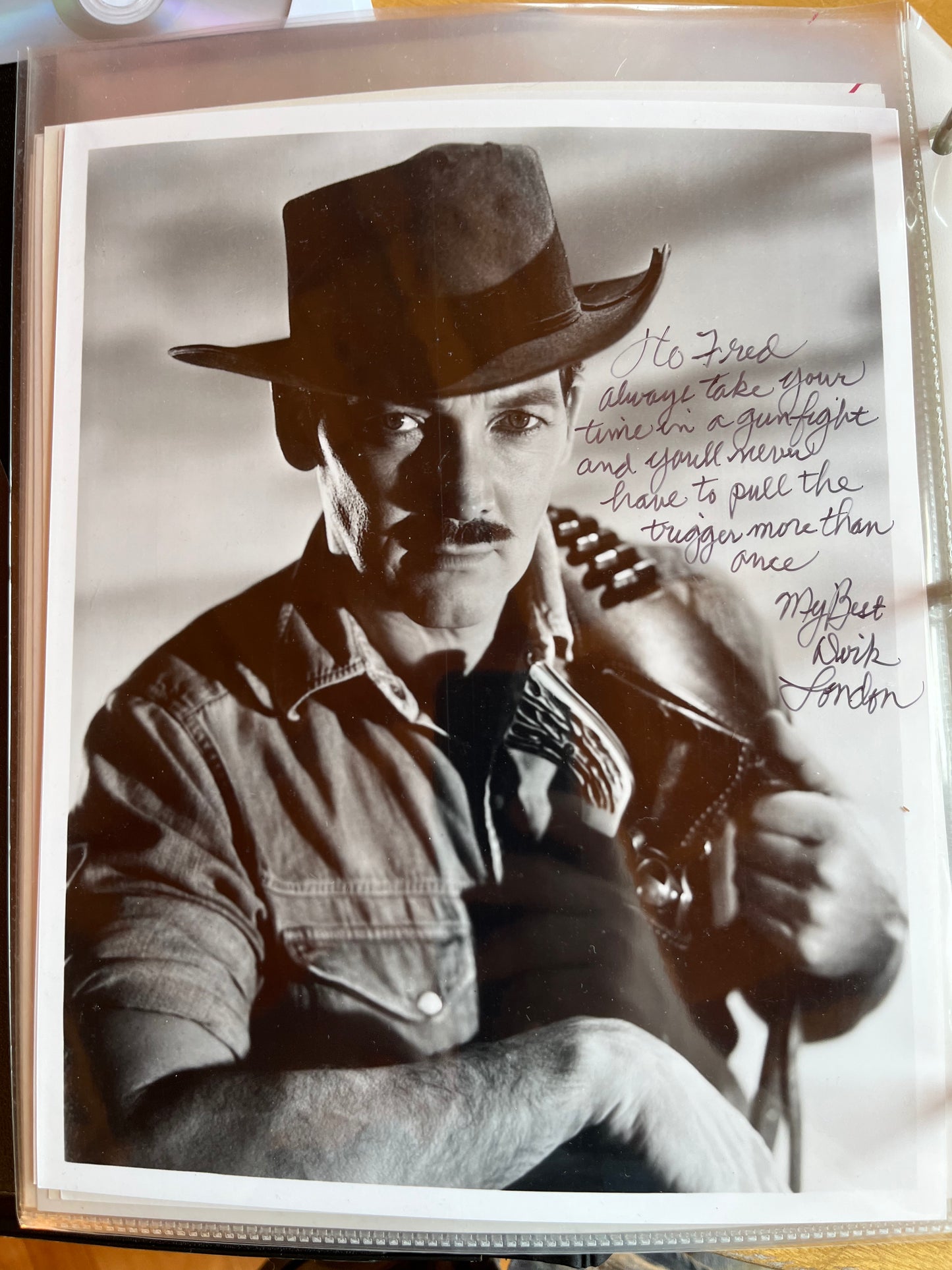 DIRK LONDON, actor, autograph