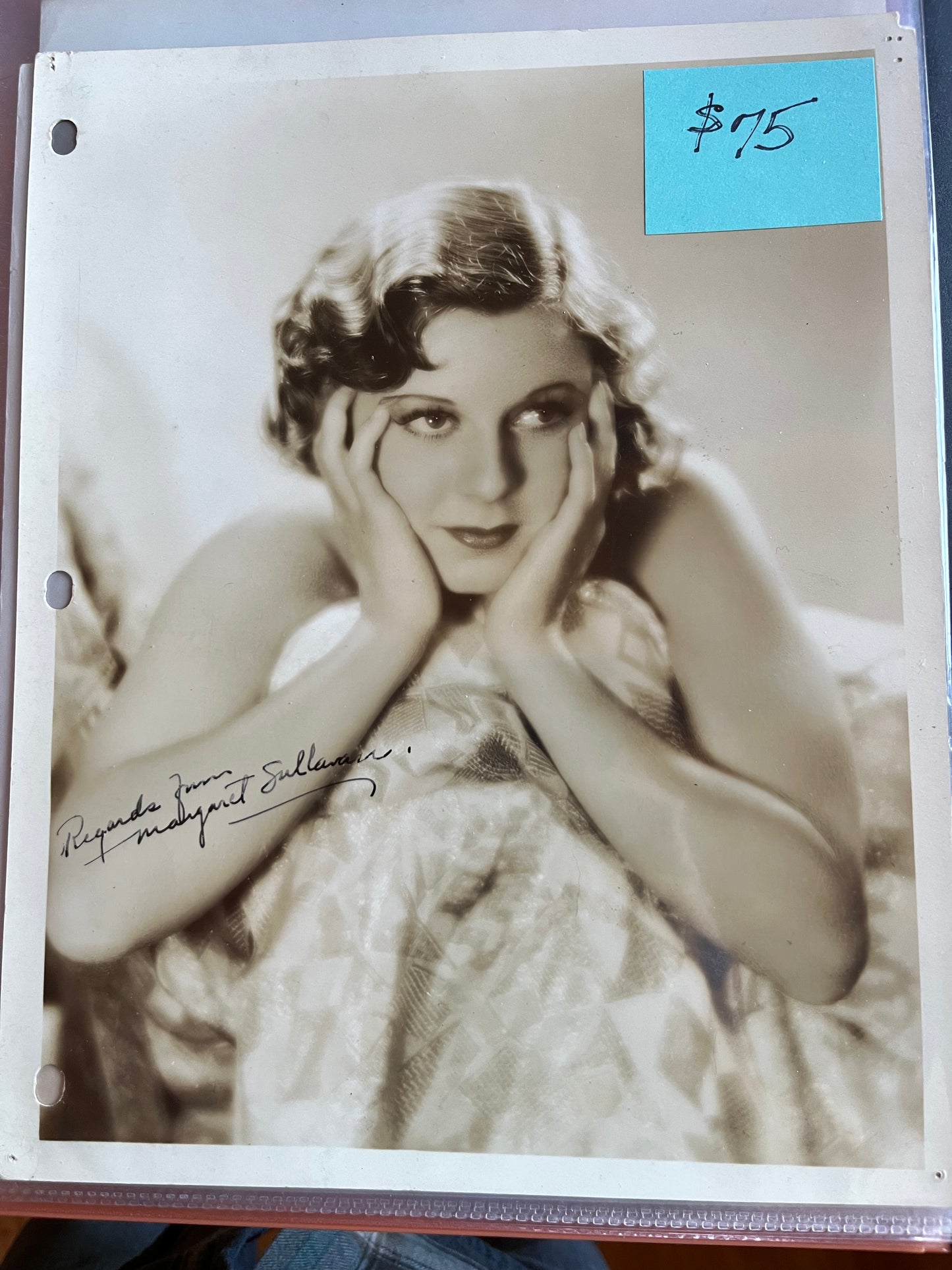 MARGARET SULLIVAN, actress, autograph