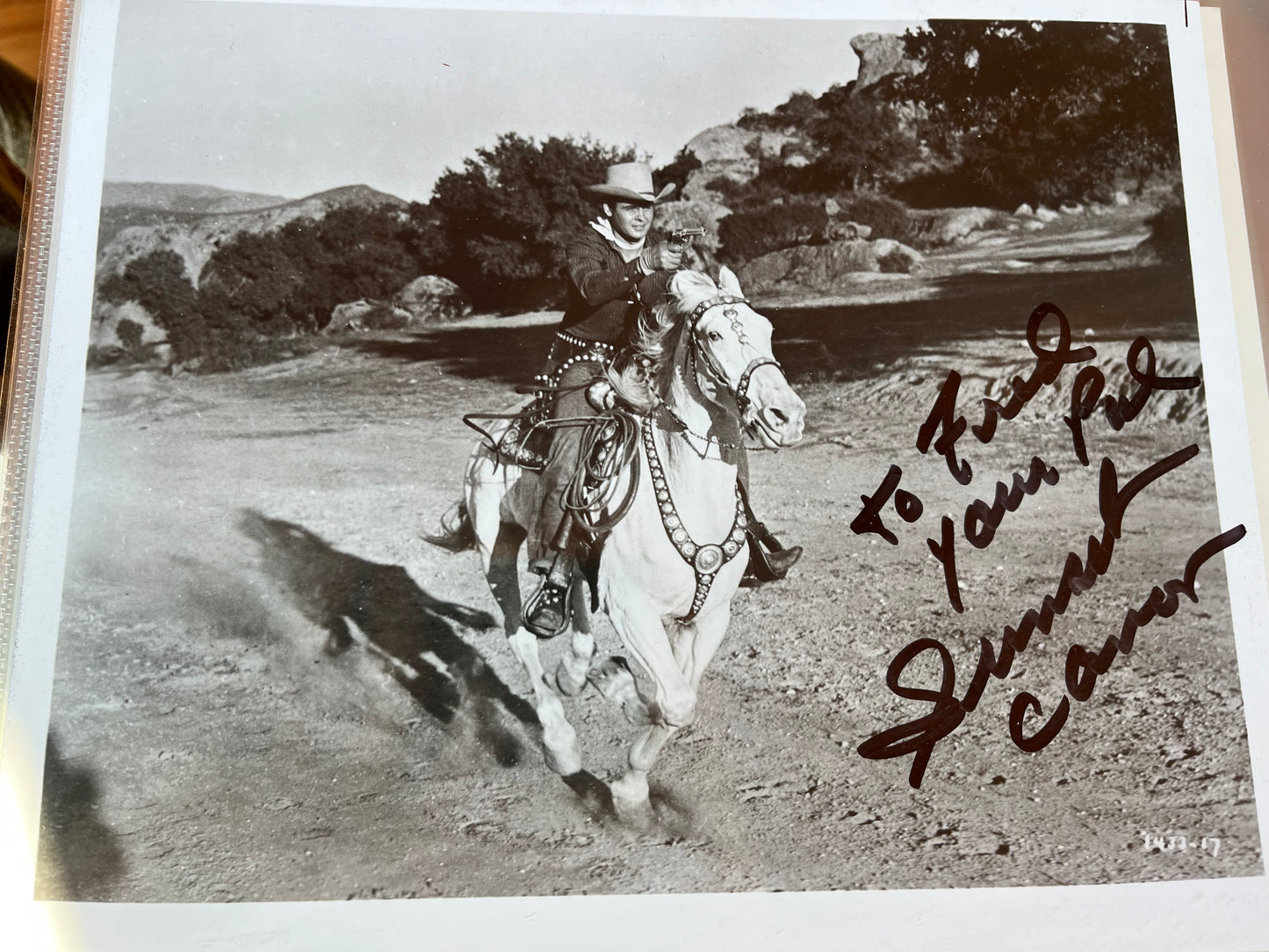 SUNSET CARSON, cowboy actor, autograph