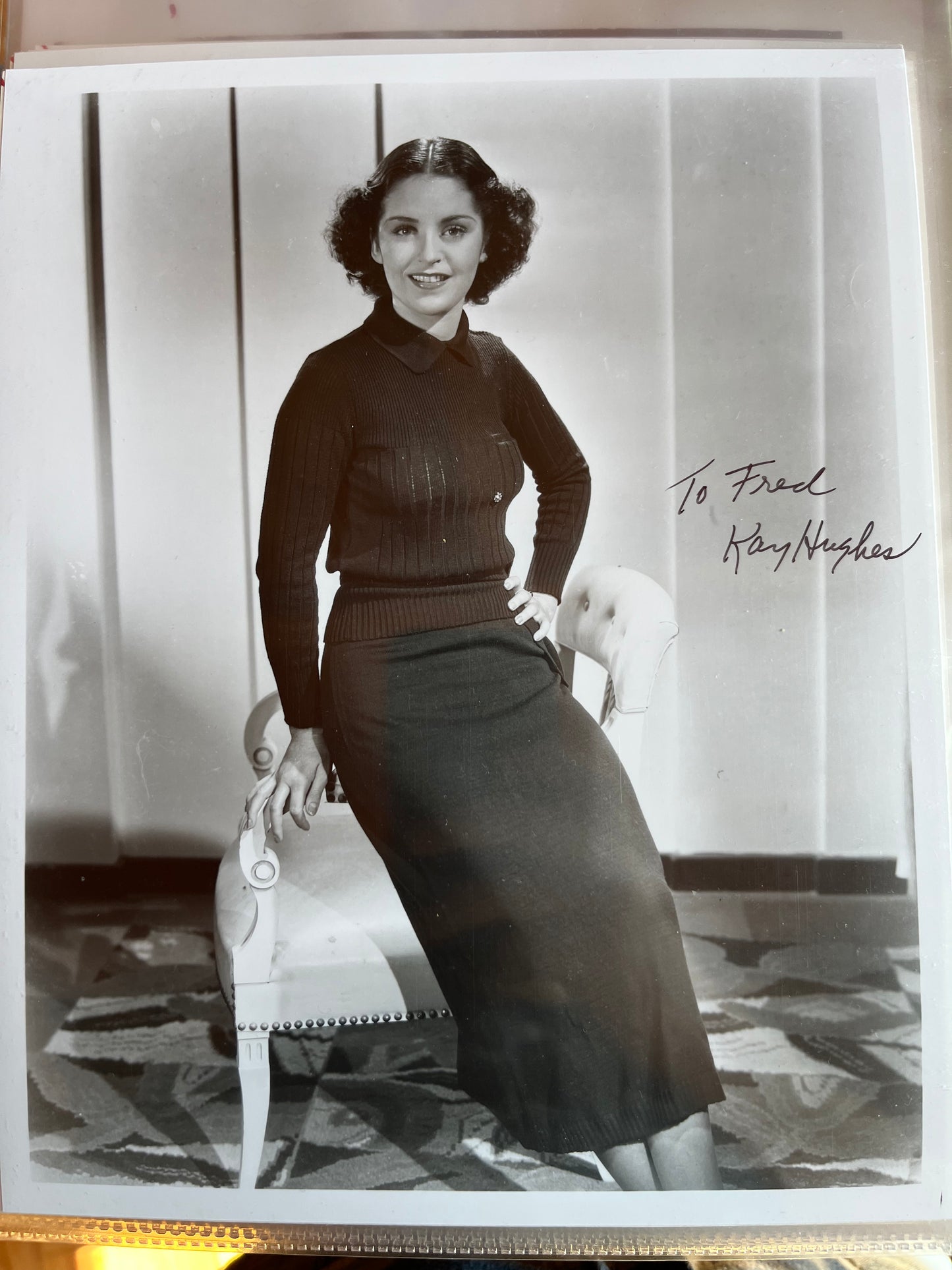 KAY HUGHES, actress, autograph