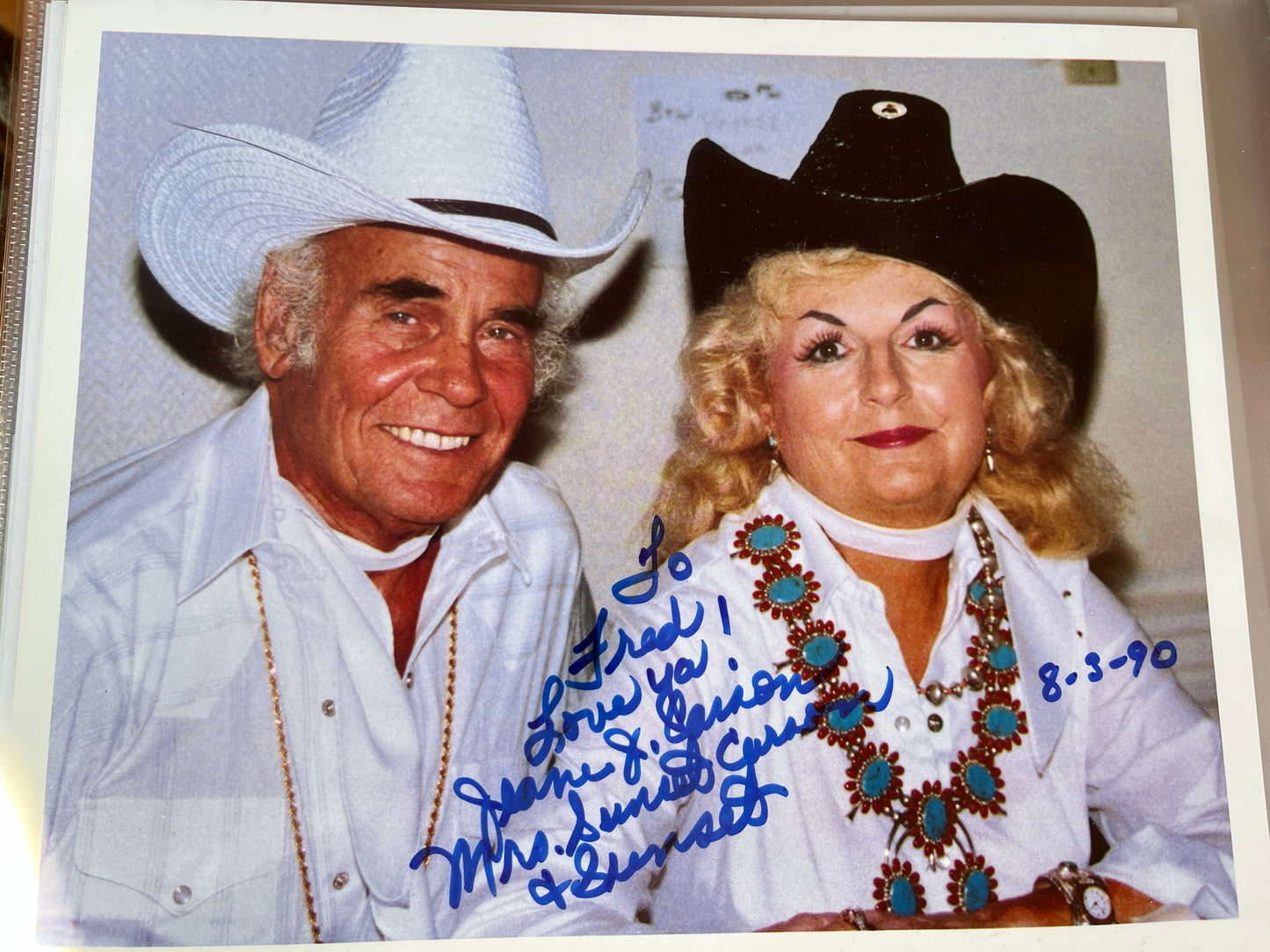 SUNSET CARSON, cowboy actor, autograph