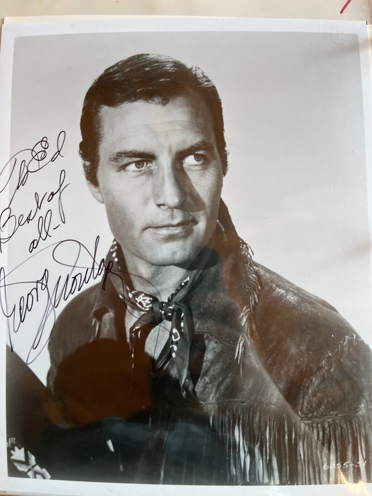 GEORGE MONTGOMERY, cowboy star, autograph