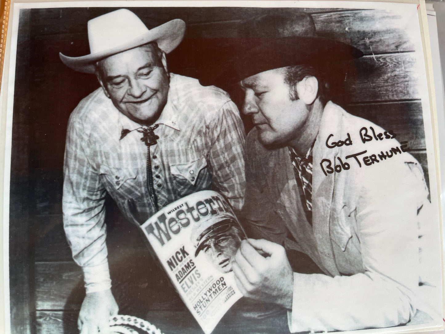 BOB TERHUNE, actor, autograph