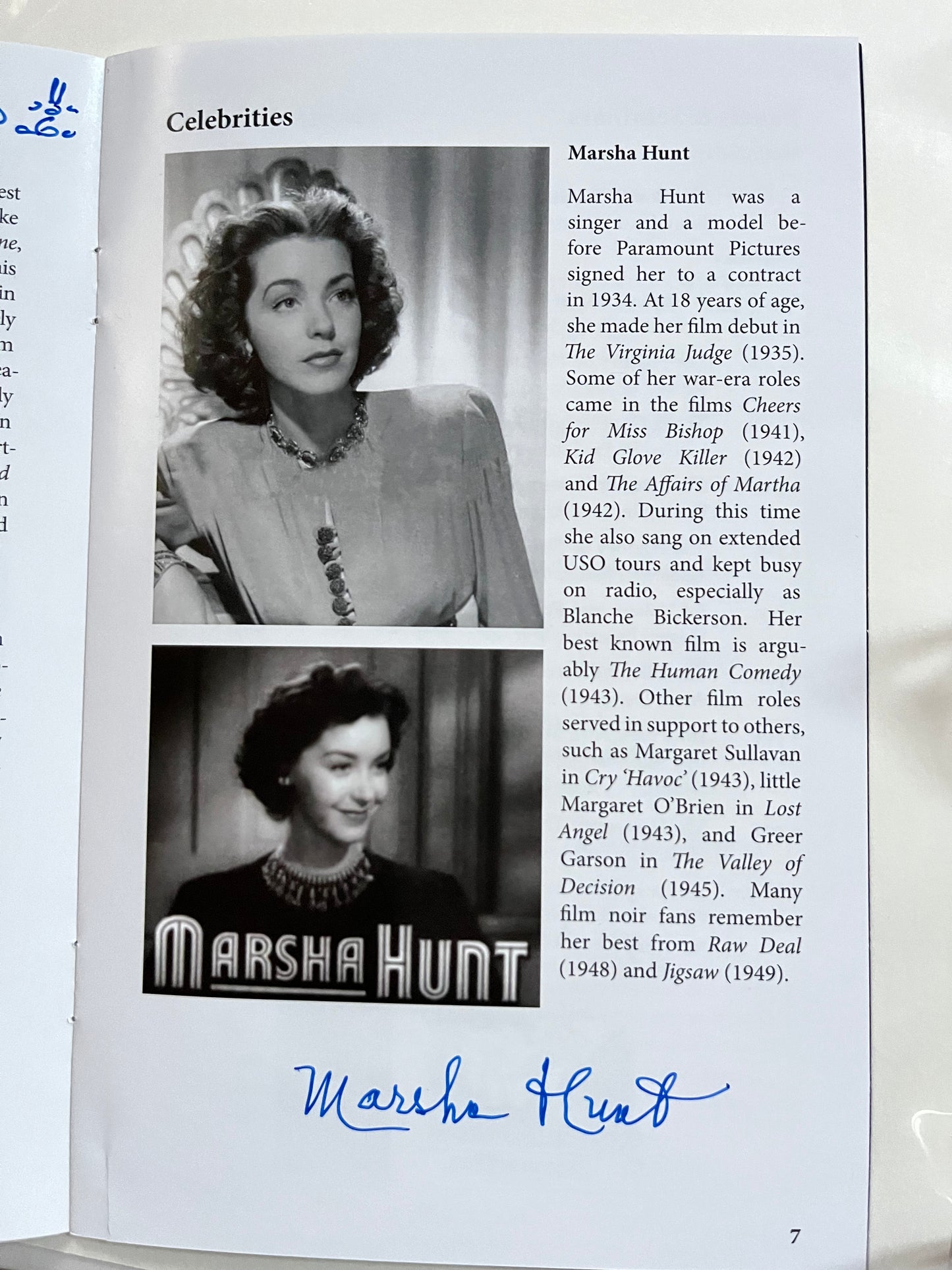 MANC Program Guide, Dawn Wells, Roy Thinnes, 10 autographs!!!