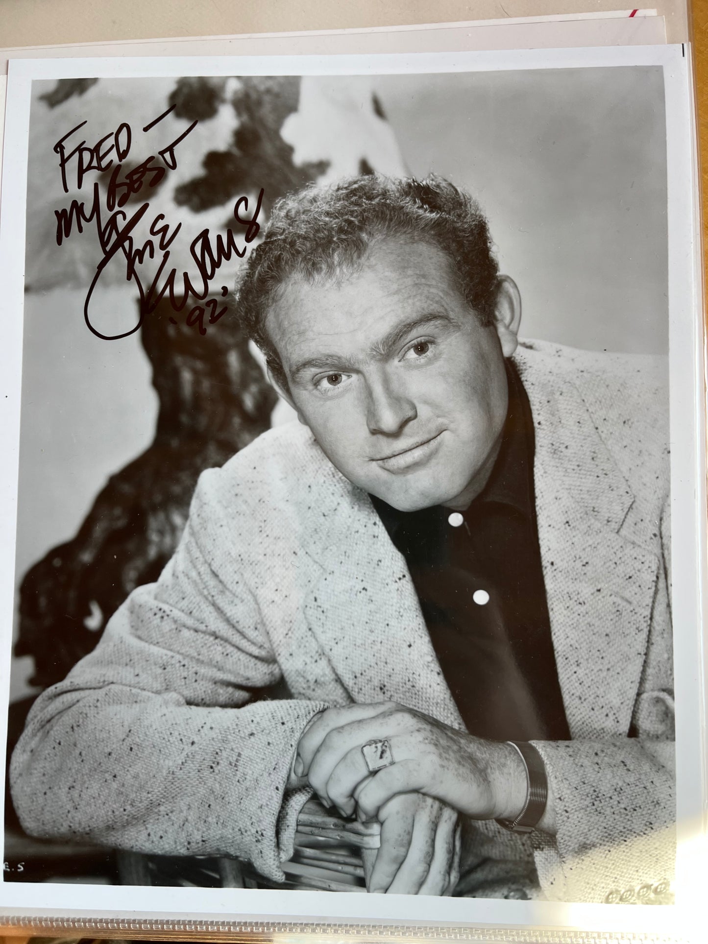 GENE EVANS, character actor, autograph