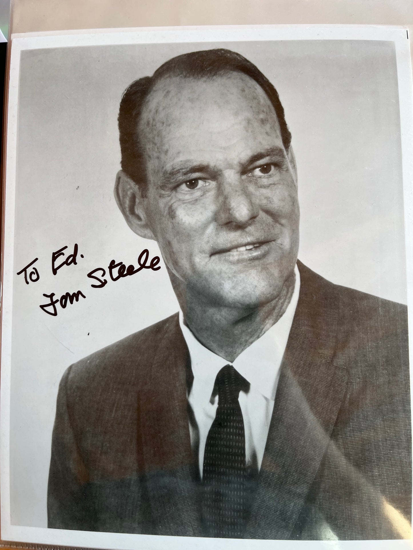 TOM STEELE, stuntman for cliffhanger serials, autograph
