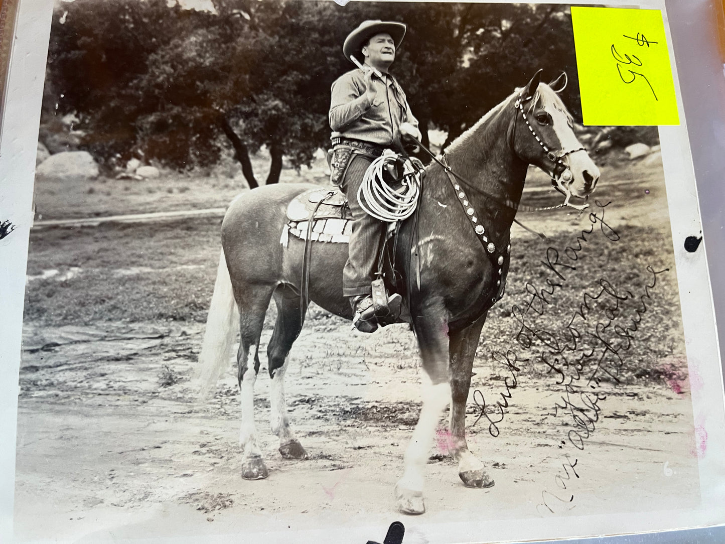 MAX TERHUNE, cowboy actor, autograph