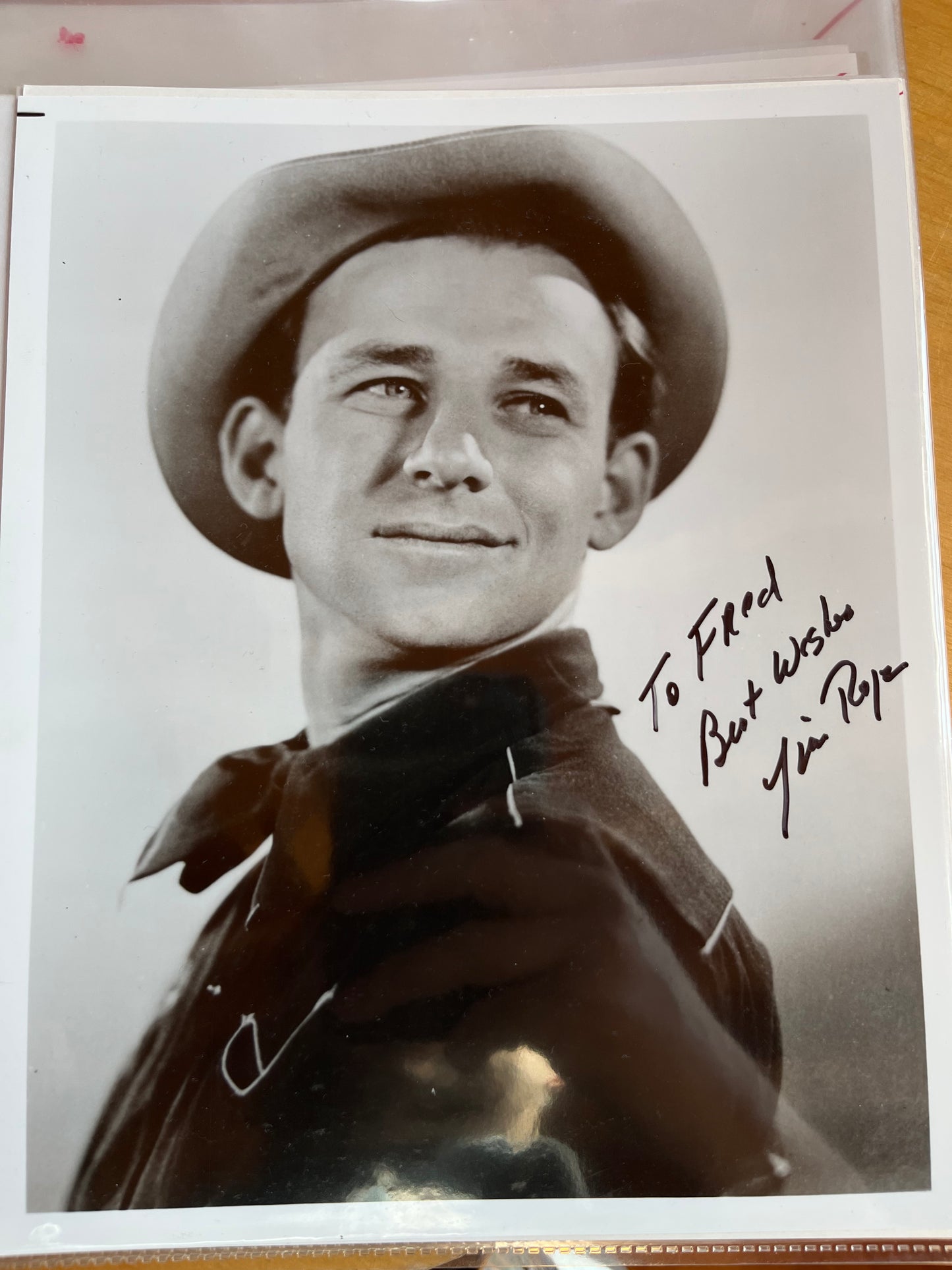 JIMMY ROGERS, Hopalong Cassidy sidekick, autograph