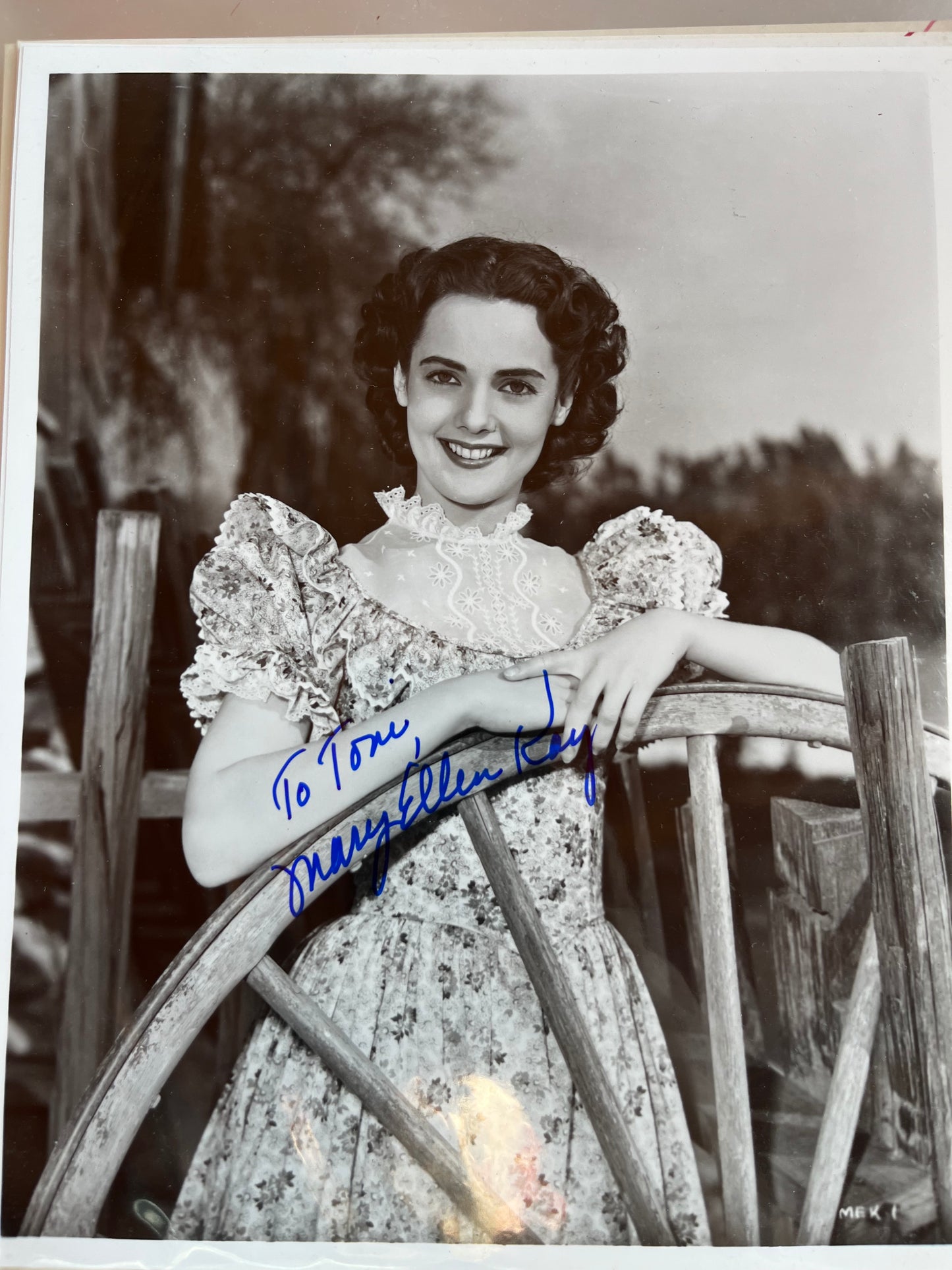 MARY ELLEN KAY, actress, autograph