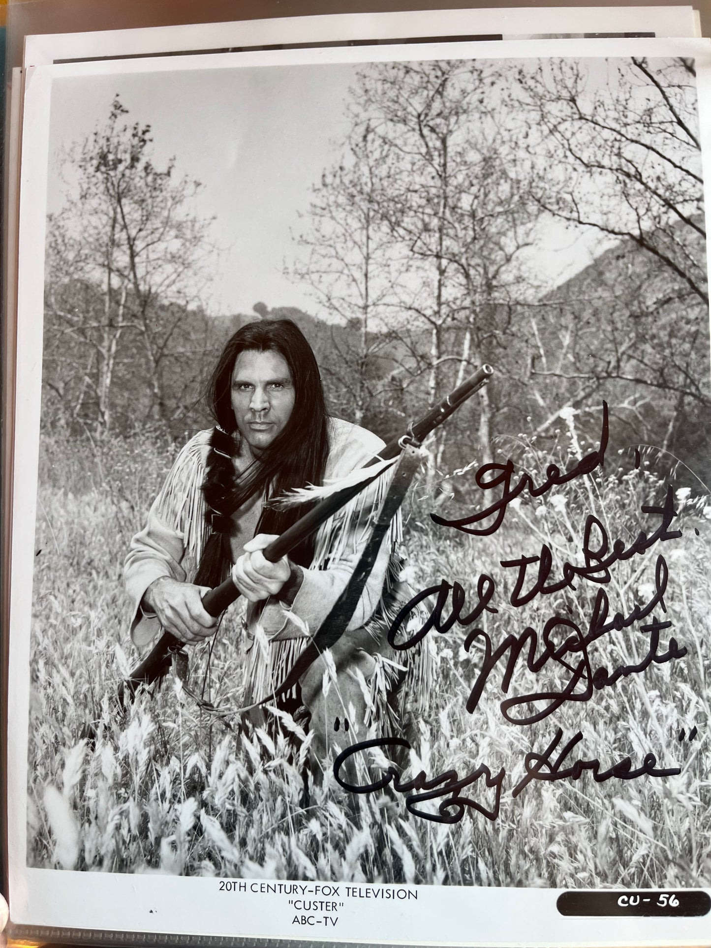 MICHAEL DANTE, TV's CUSTER, autograph