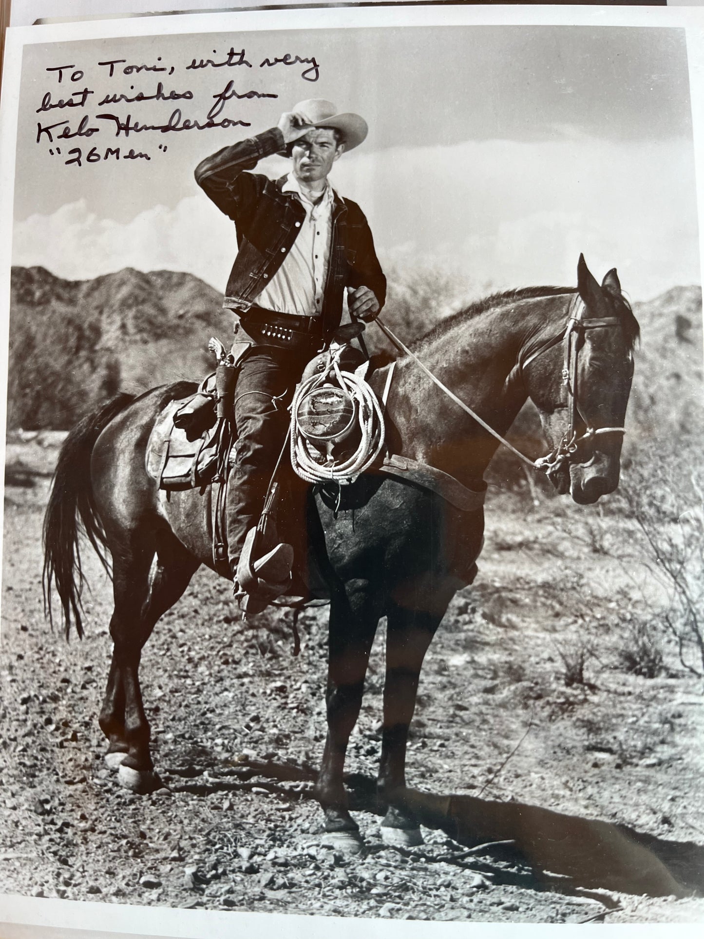 KELO HENDERSON, TV series 26 Men, autograph