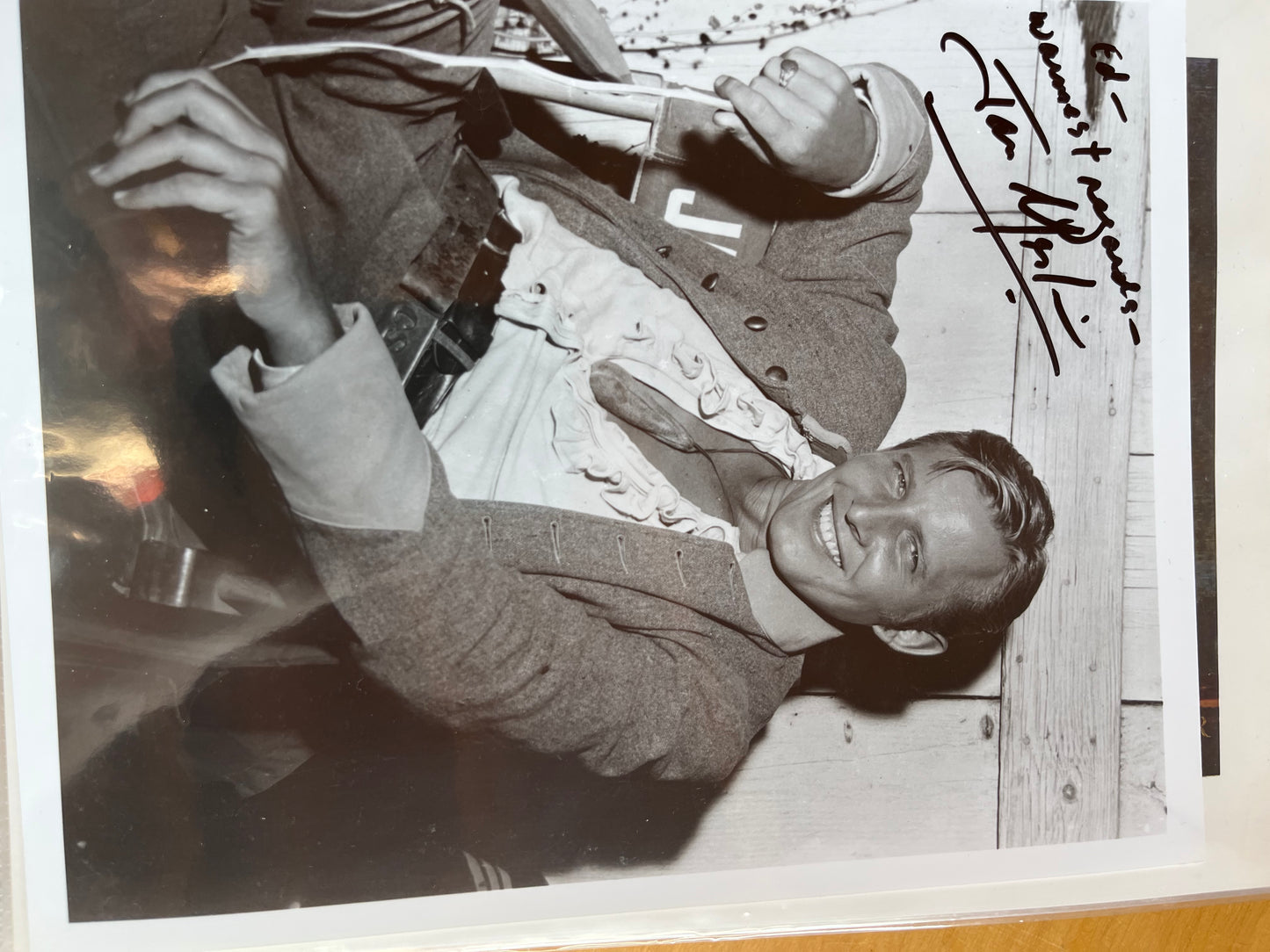 JAN MERLIN, star of TV's THE ROUGH RIDERS, autograph