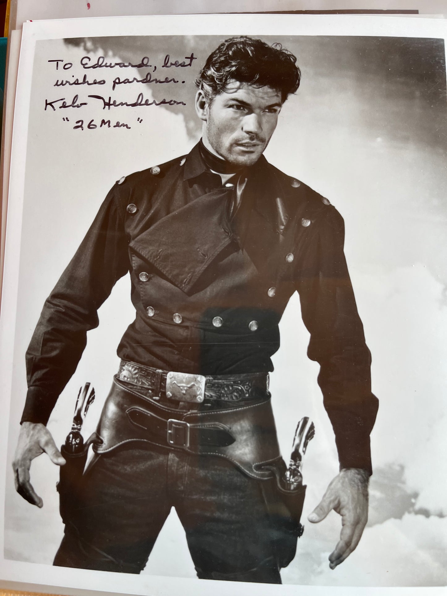 KELO HENDERSON, TV series 26 Men, autograph