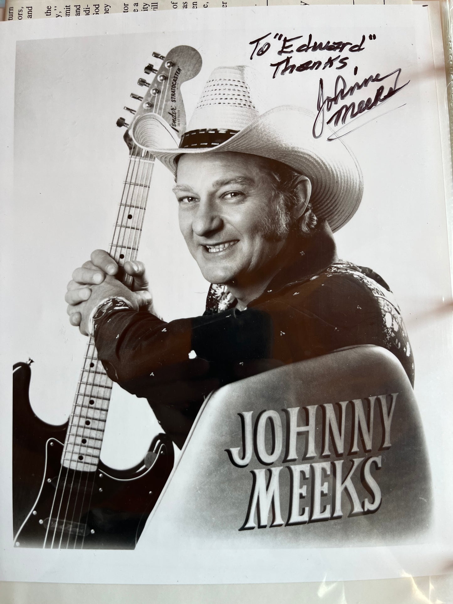 JOHNNY MEEKS, musician, autograph