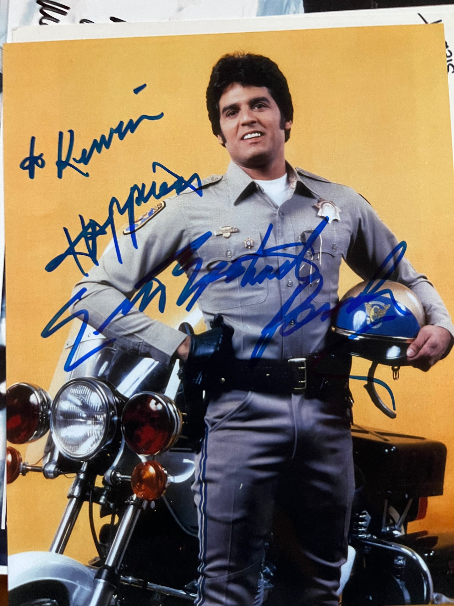 ERIK ESTRADA, Chips actor, autograph
