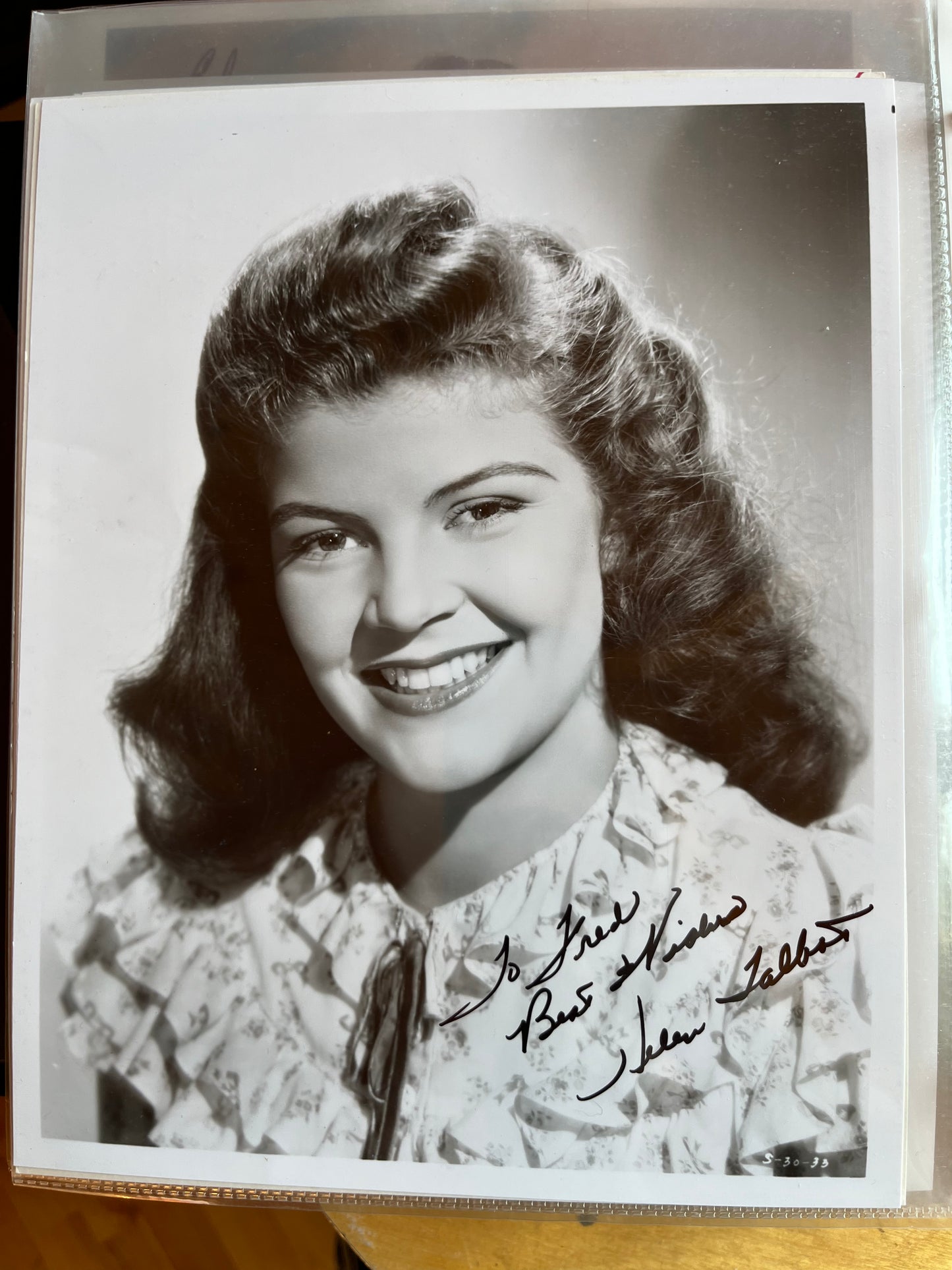 HELEN TALBOT, actress, autograph