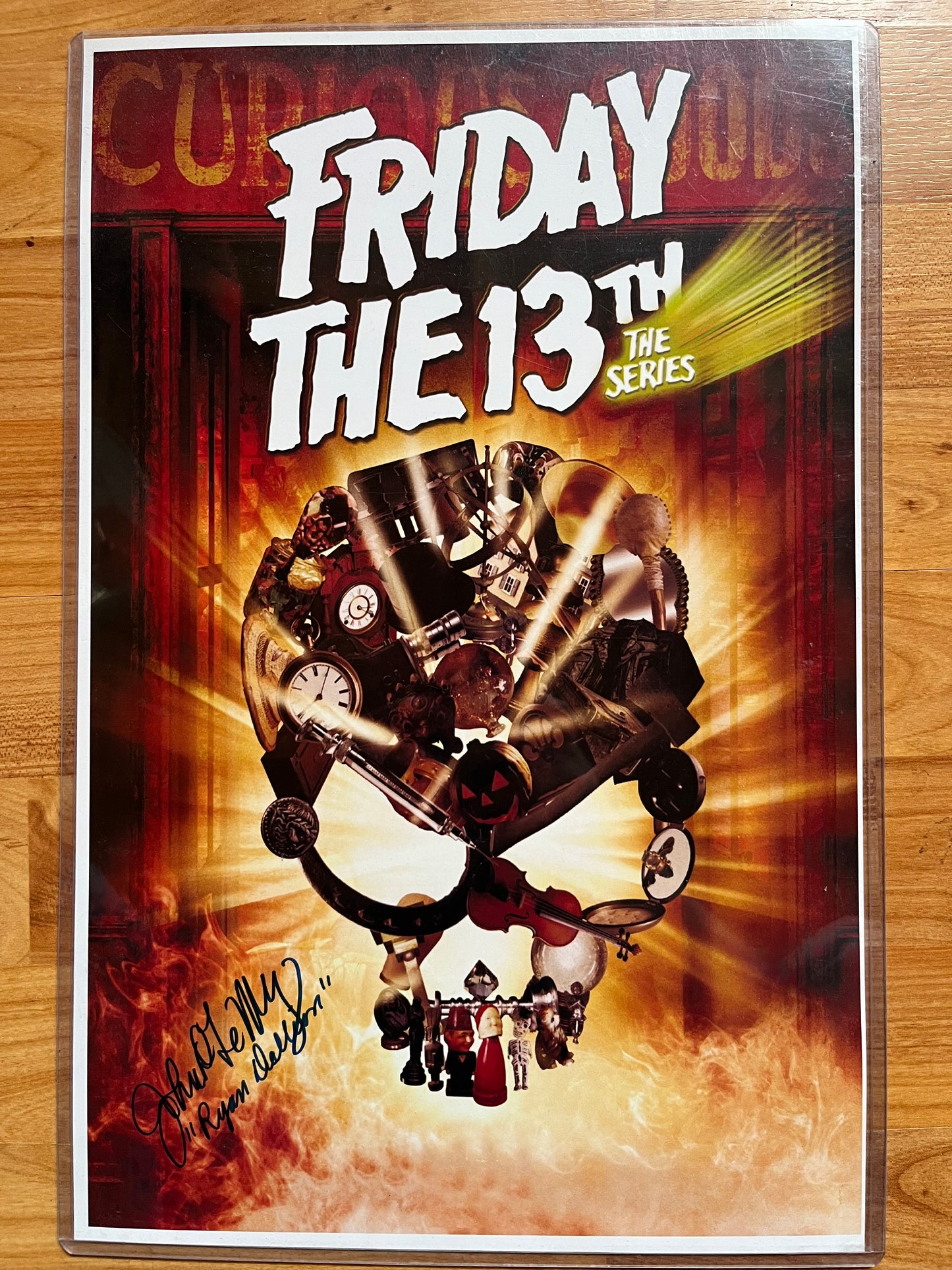FRIDAY THE 13TH: THE SERIES, mini-poster, John D. LeMay autograph
