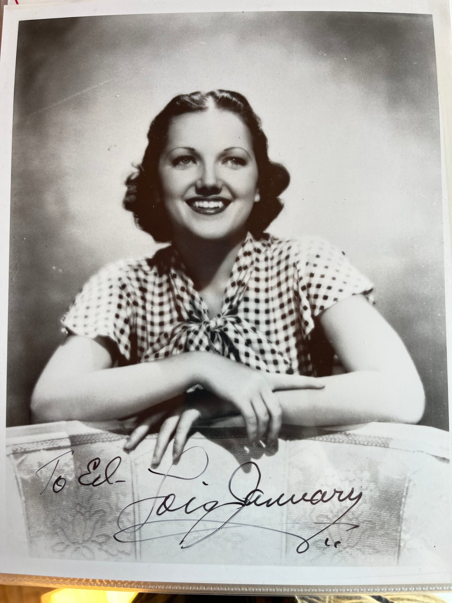 LOIS JANUARY, actress, autograph