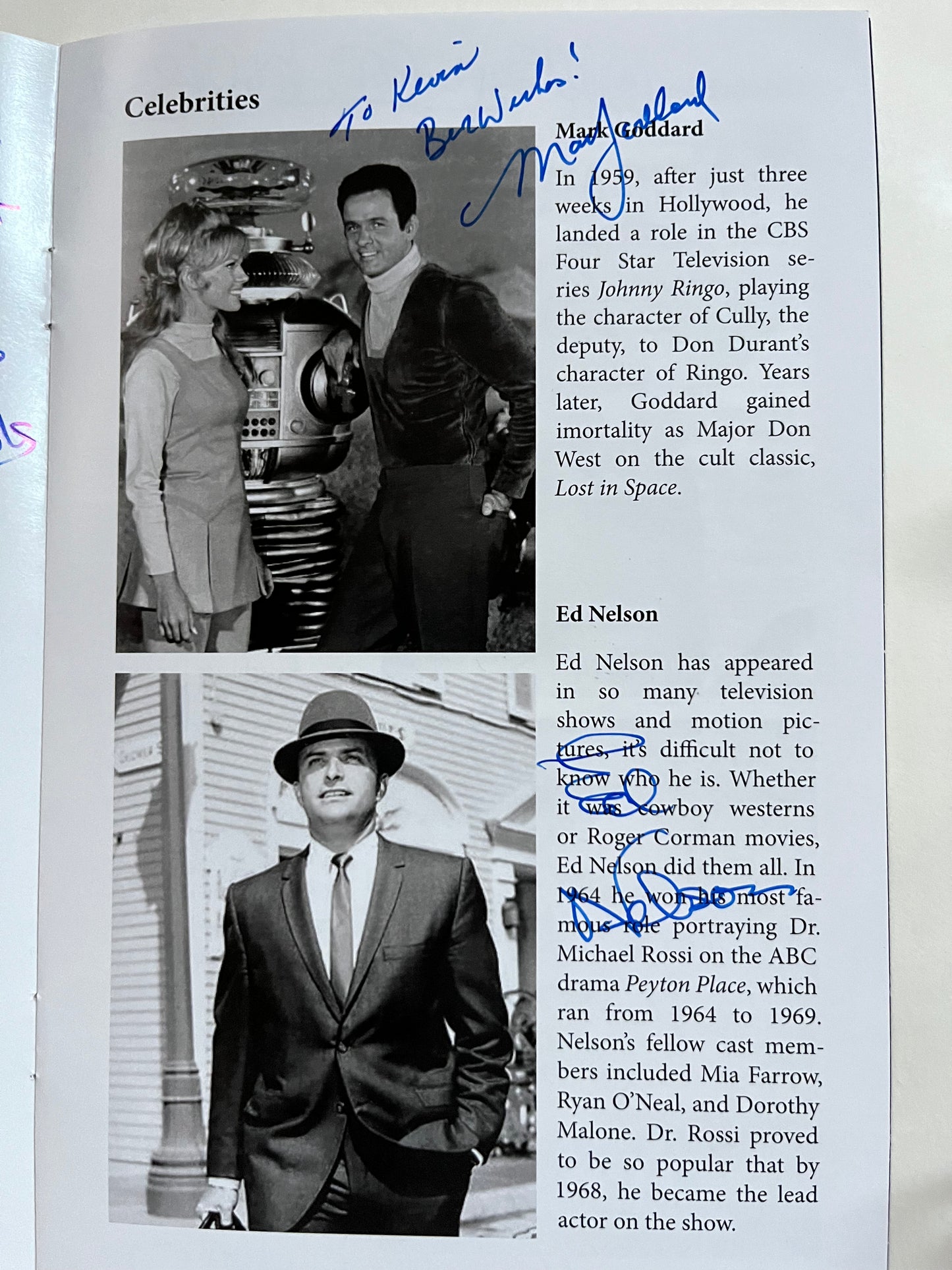 MANC Program Guide, Dawn Wells, Roy Thinnes, 10 autographs!!!