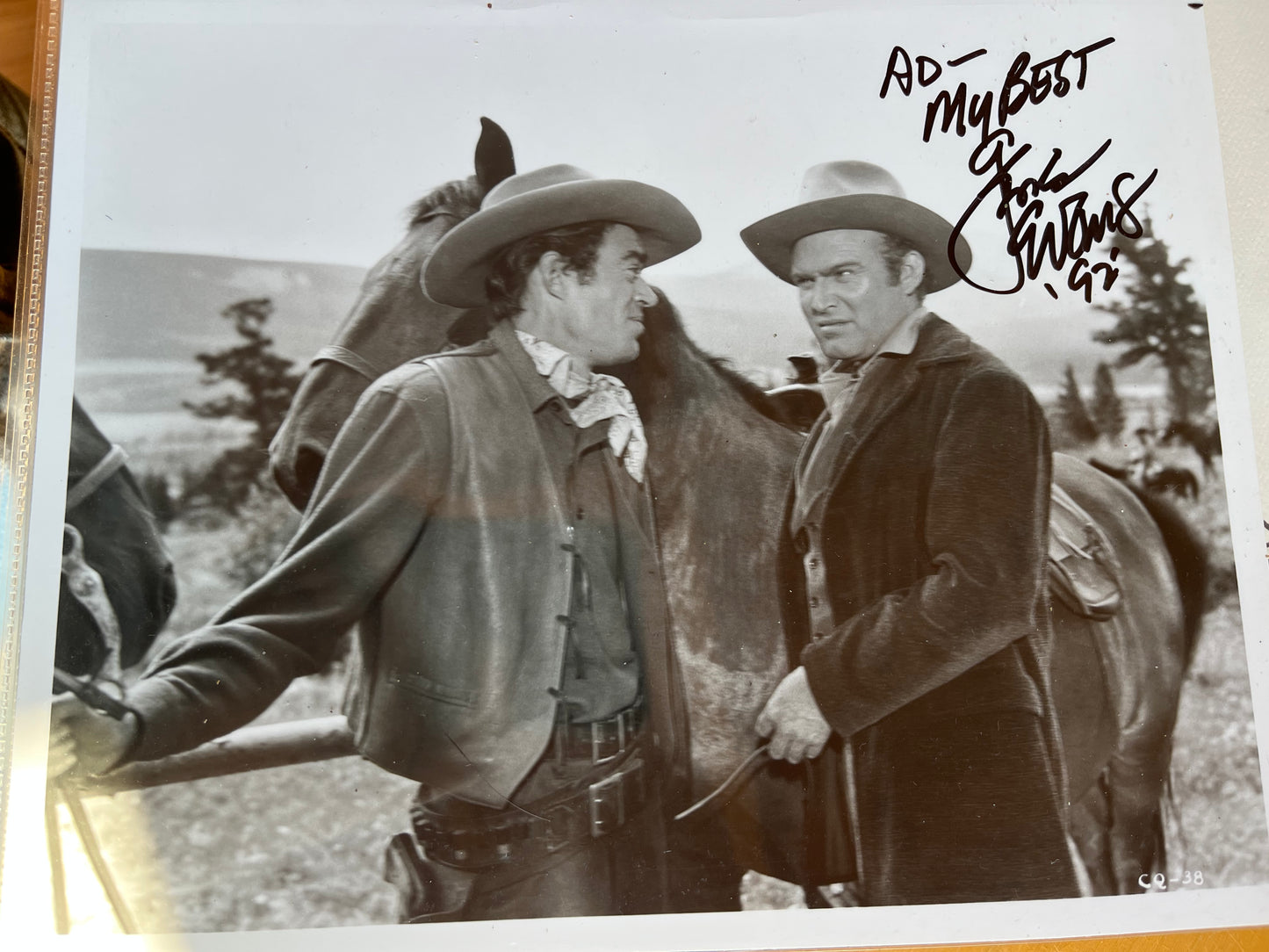 GENE EVANS, character actor, autograph