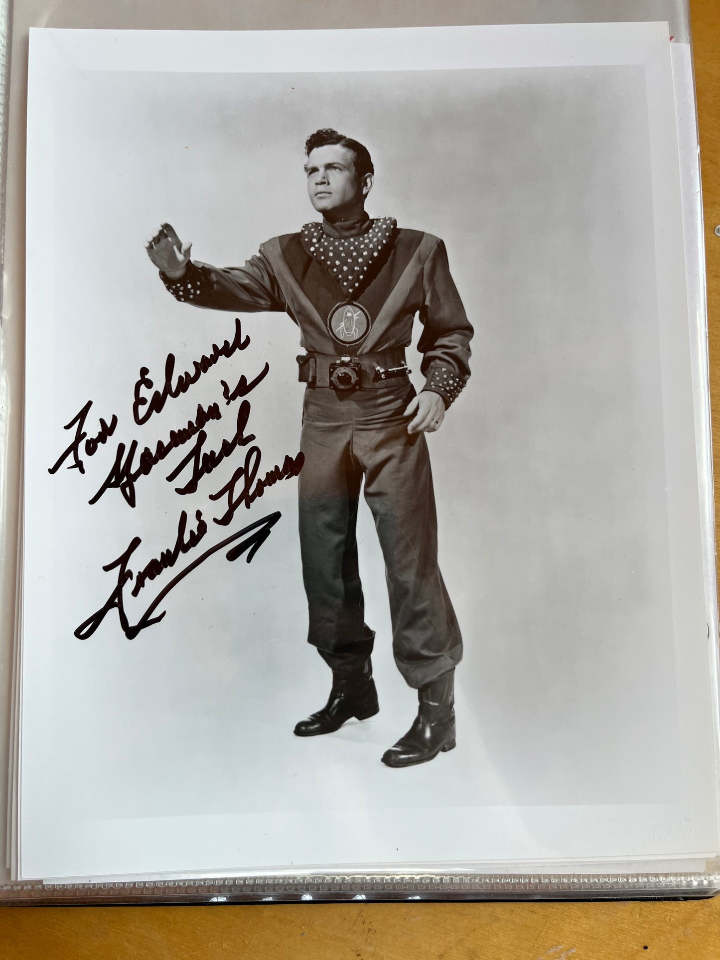 FRANKIE THOMAS, star of TOM CORBETT, SPACE CADET, autograph