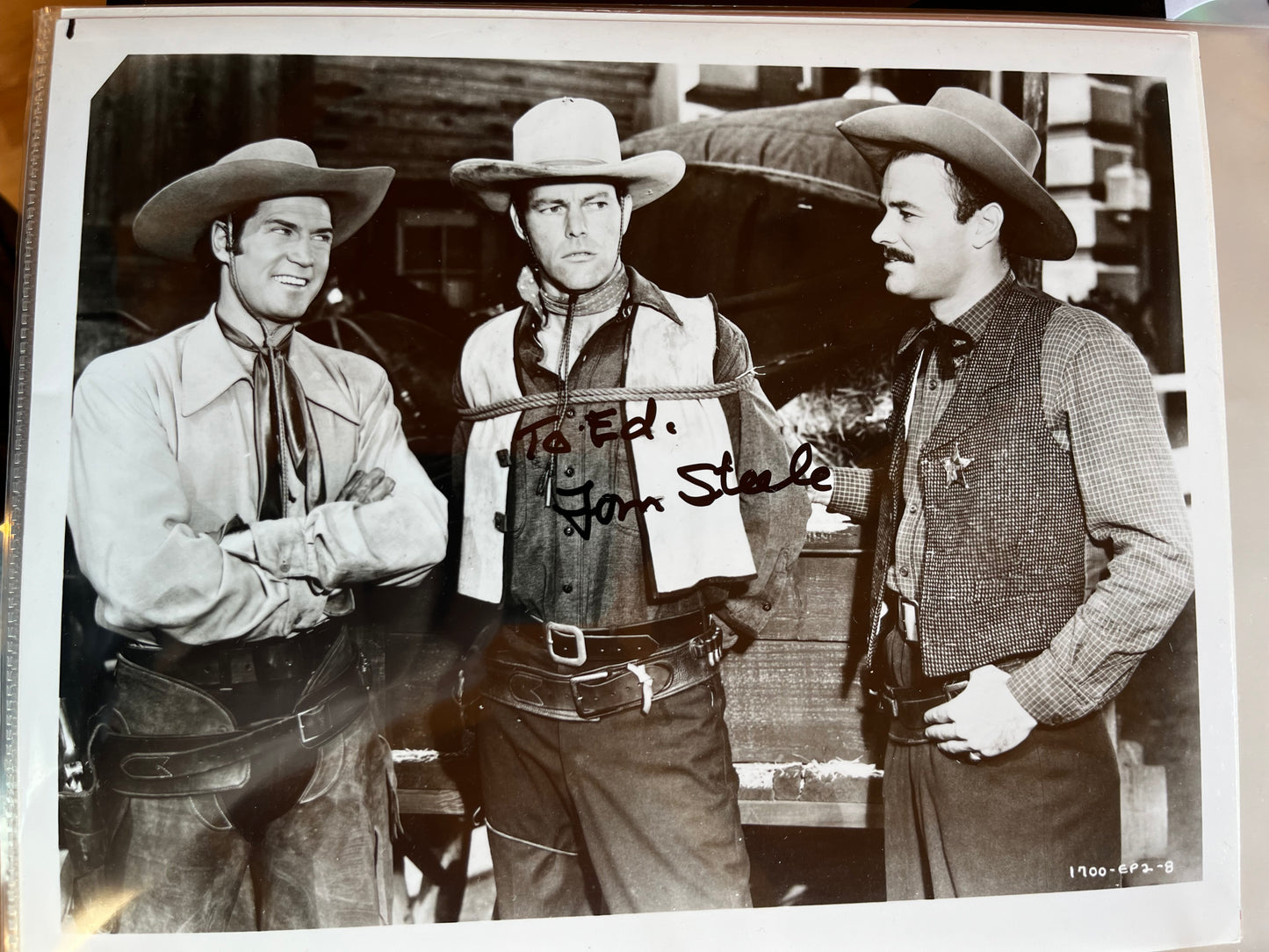 TOM STEELE, stuntman for cliffhanger serials, autograph