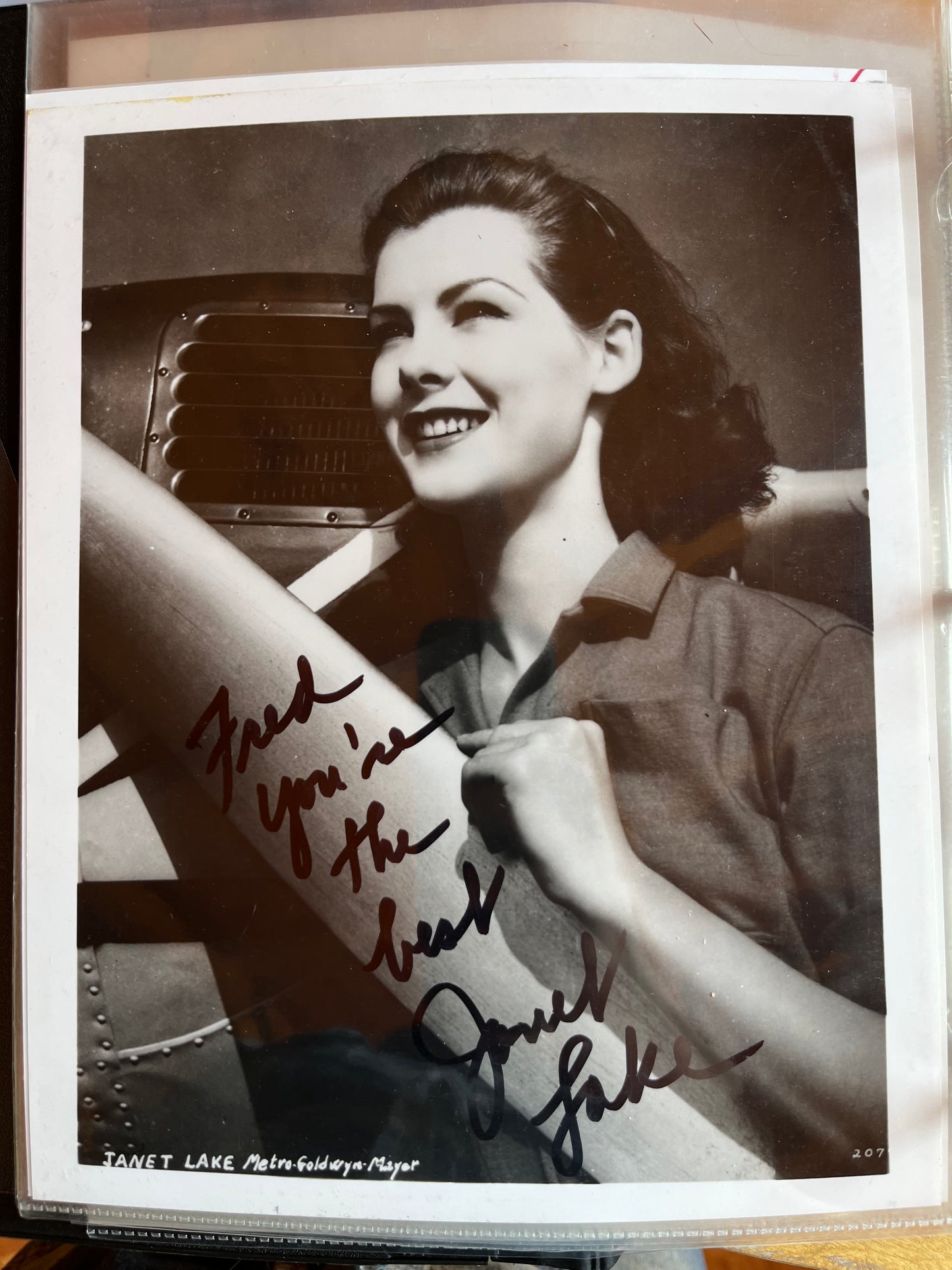 JANET LAKE, actress, autograph