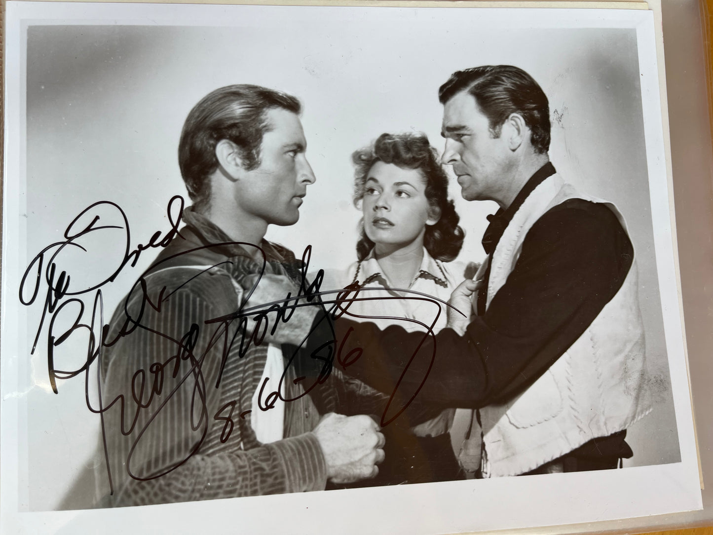 GEORGE MONTGOMERY, cowboy star, autograph