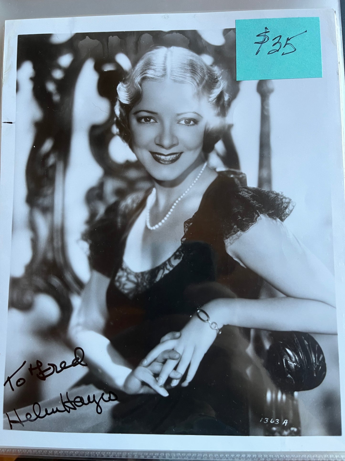 HELEN HAYES, actress, autograph