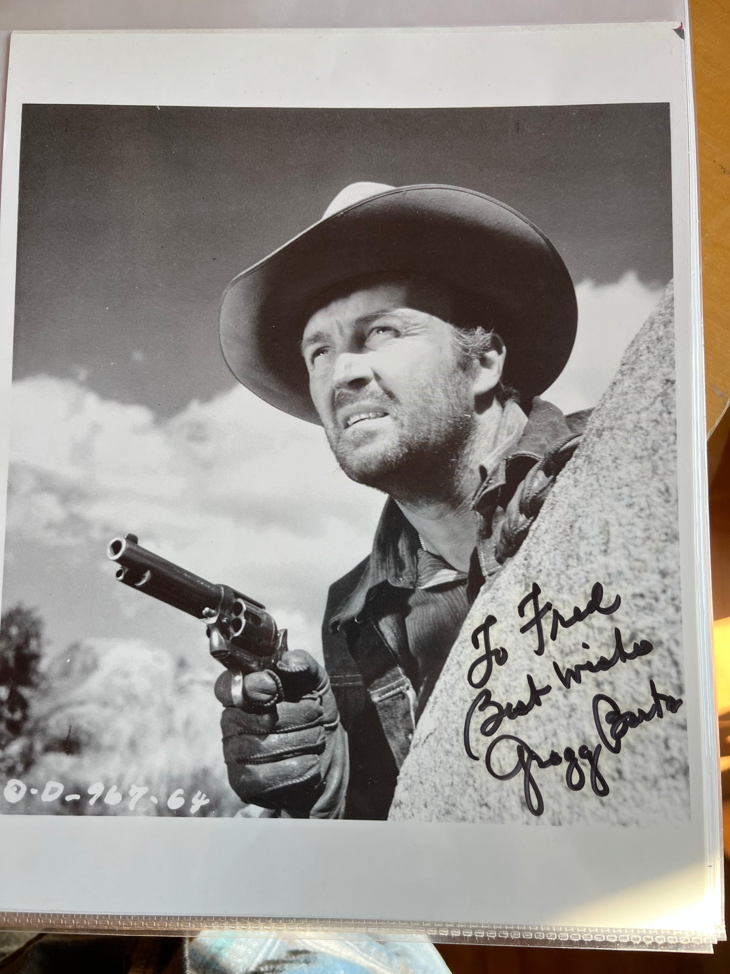 GREGG BARTON (cowboy actor) autograph
