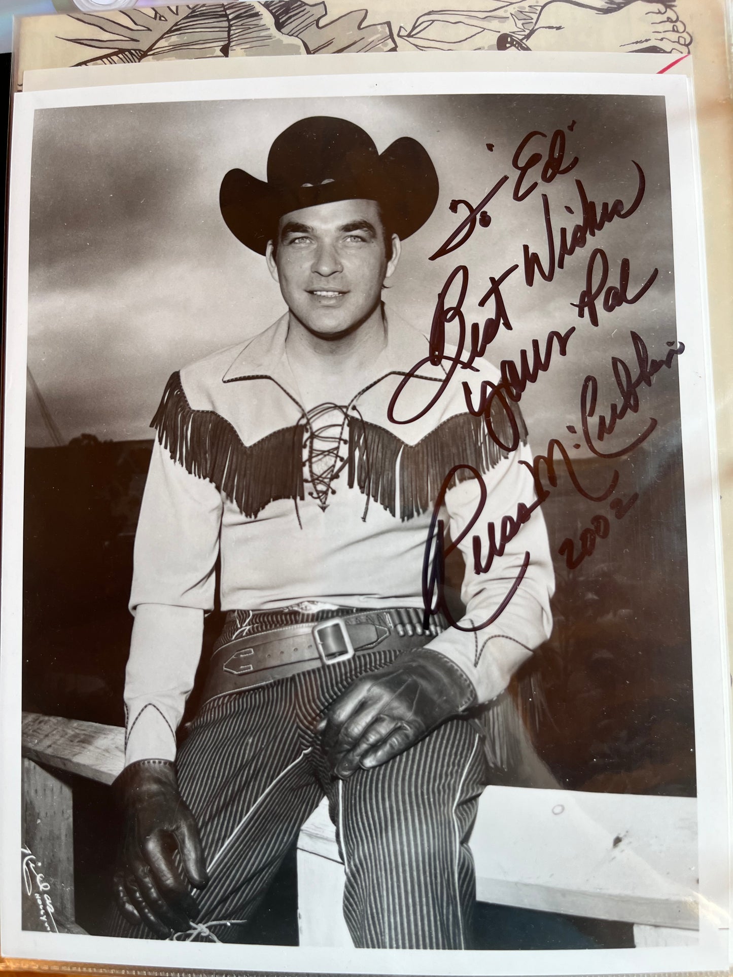 RUSS McCUBBIN, Clint Walker's stuntman on TV's CHEYENNE, autograph