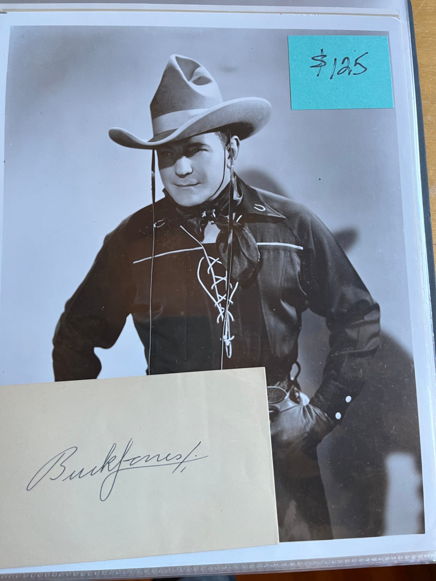 BUCK JONES, actor, autograph