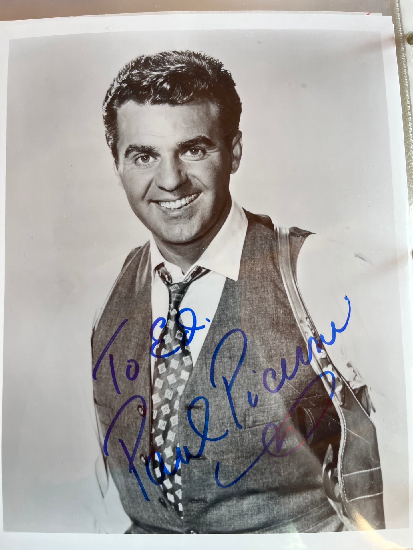 PAUL PICERNI, actor from THE UNTOUCHABLES, autograph