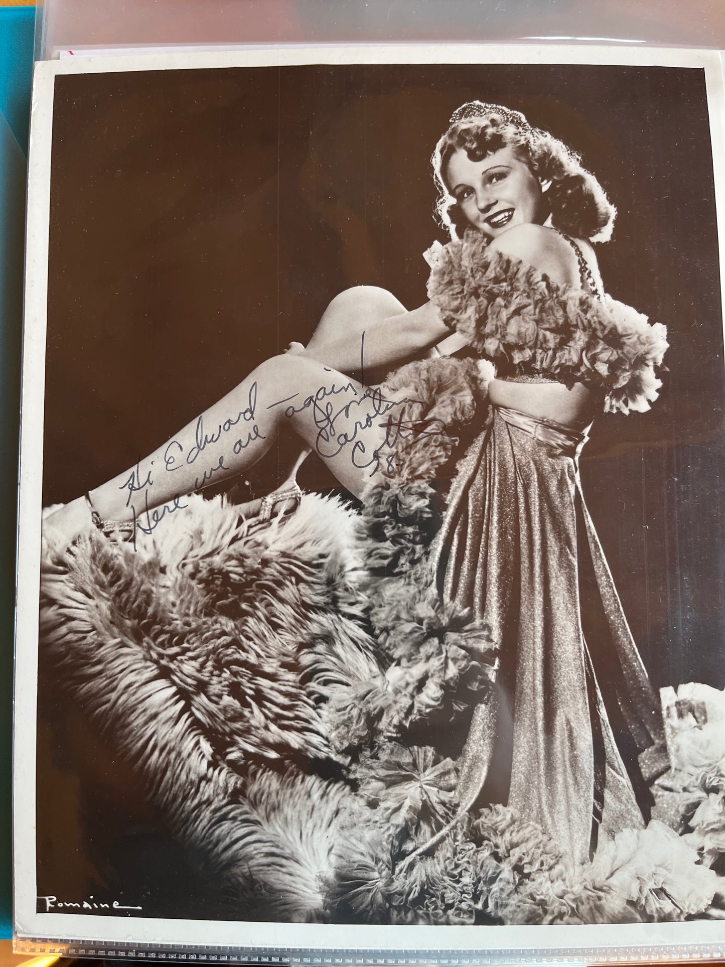 CAROLINA COTTON, the Yodeling Blonde Bombshell, autograph
